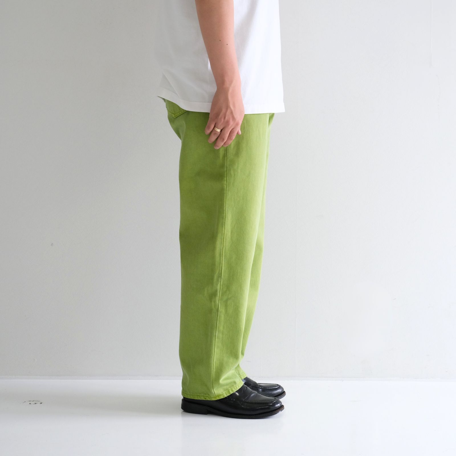 LOOSE FIT PIGMENT DYE 5P JEAN / デニム /  LIME / PIGMENT