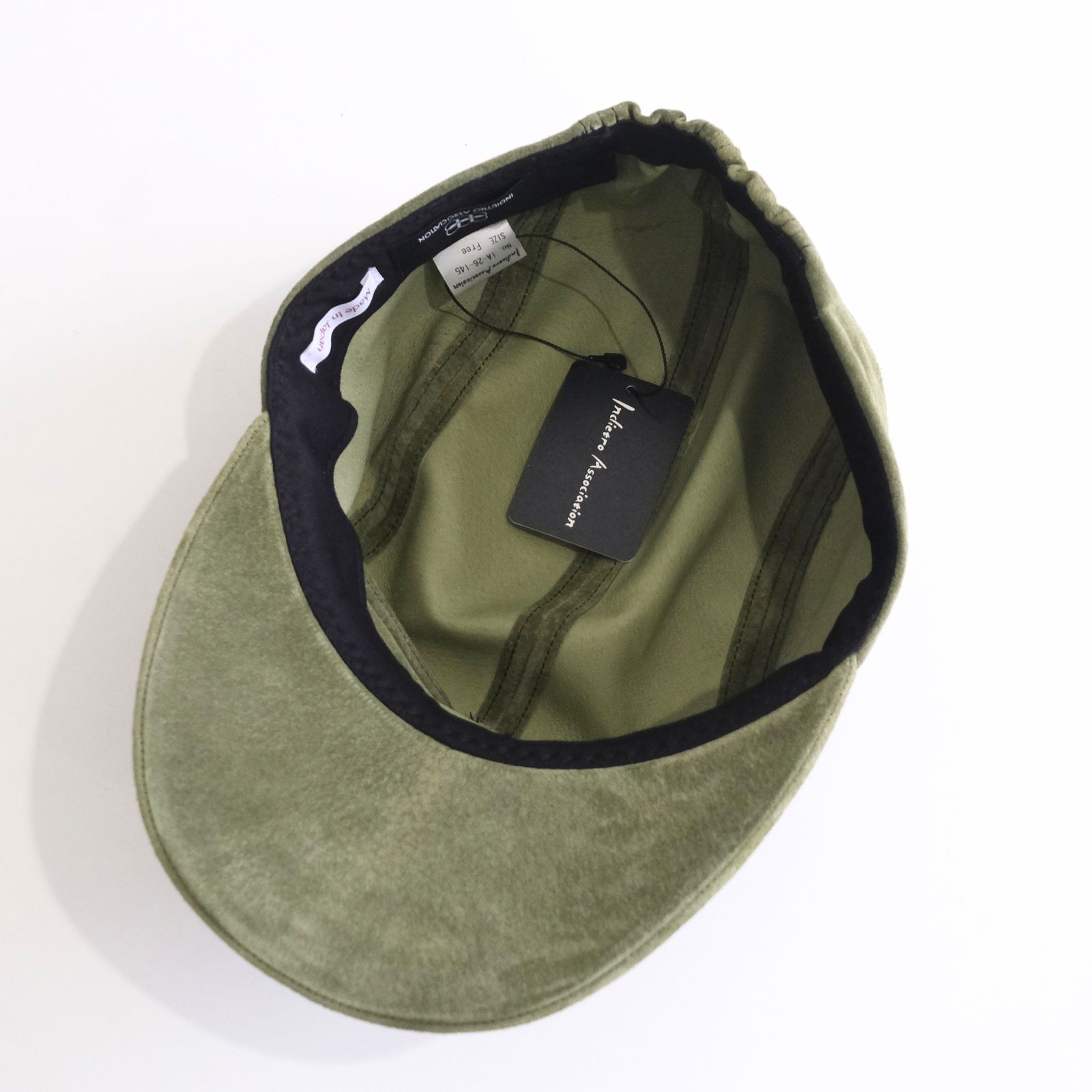 【残り1点】Leather Jet Cap（Olive）
