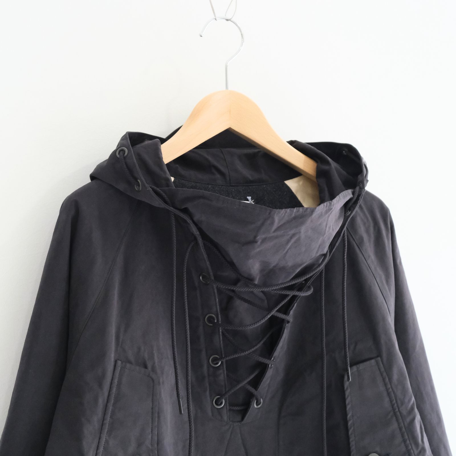 WAXED WEATHER PARKA / プルオーバー / パーカー / ワックス加工 / INK BLACK