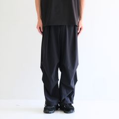 _163 / ライクラ 裏タックパンツ/（BLACK）