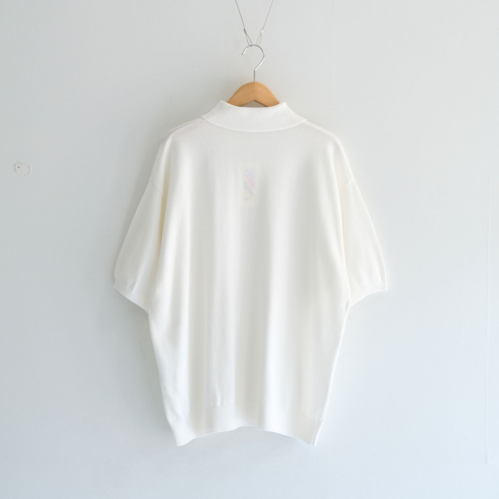 Knitted Polo Shirt /  ニット ポロ シャツ（WHITE）