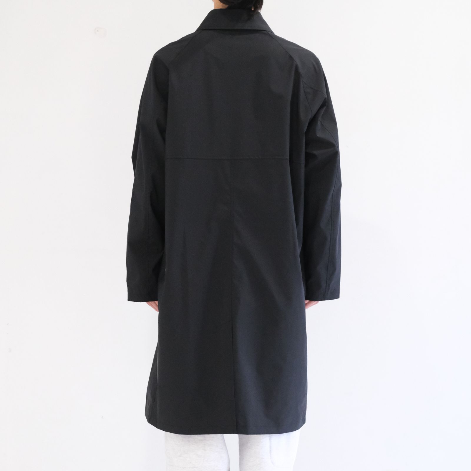WATER RESISTANT WOOL BALMACAAN COAT（BLACK）