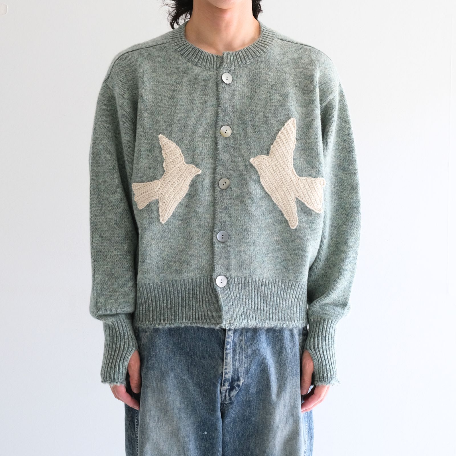 【残り1点】THE BIRD CARDIGAN（SAGE）