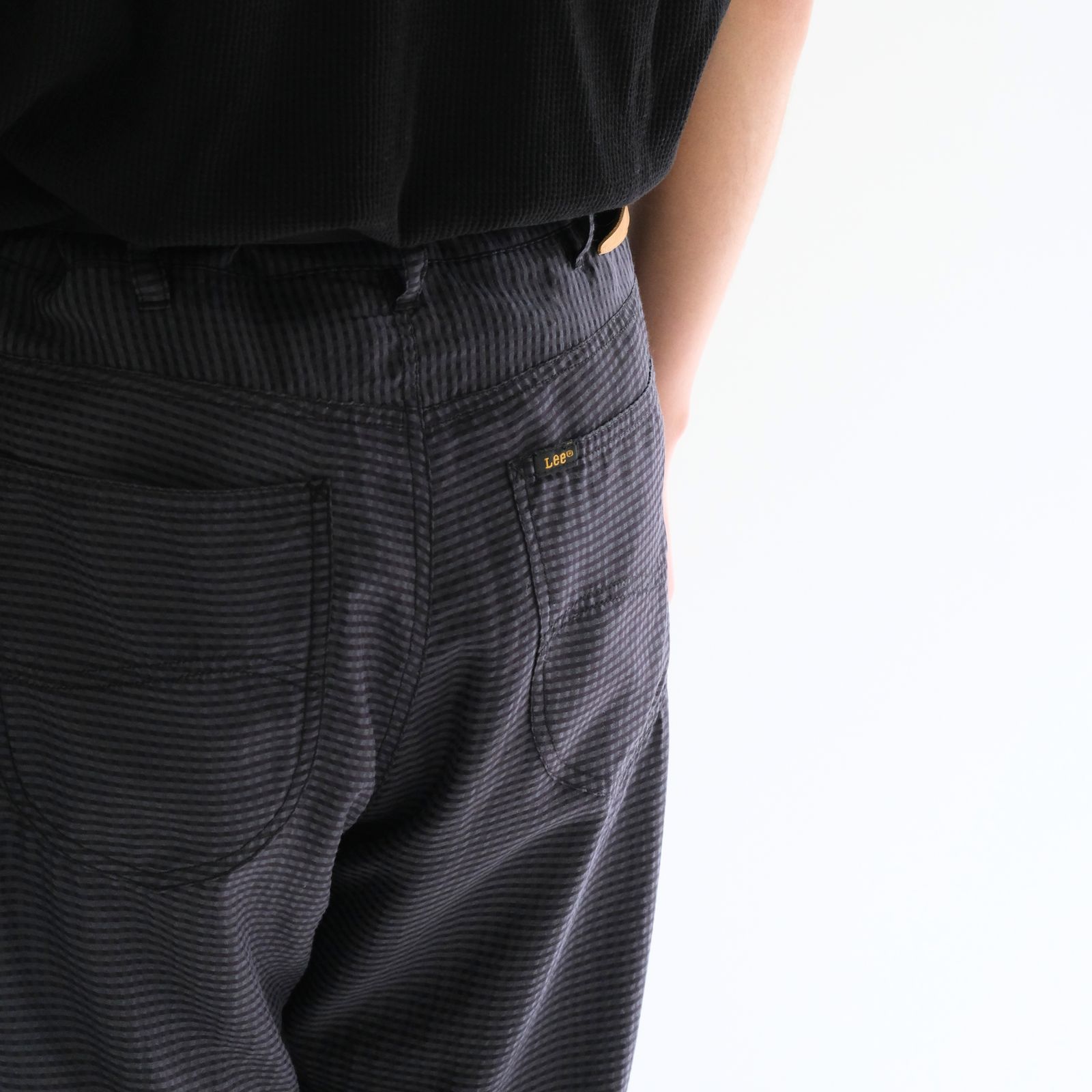 Lee / SEVEN BY SEVEN  / SHEER COWBOY PANT ‐Gingham Check Indian fabric‐ （Navy）