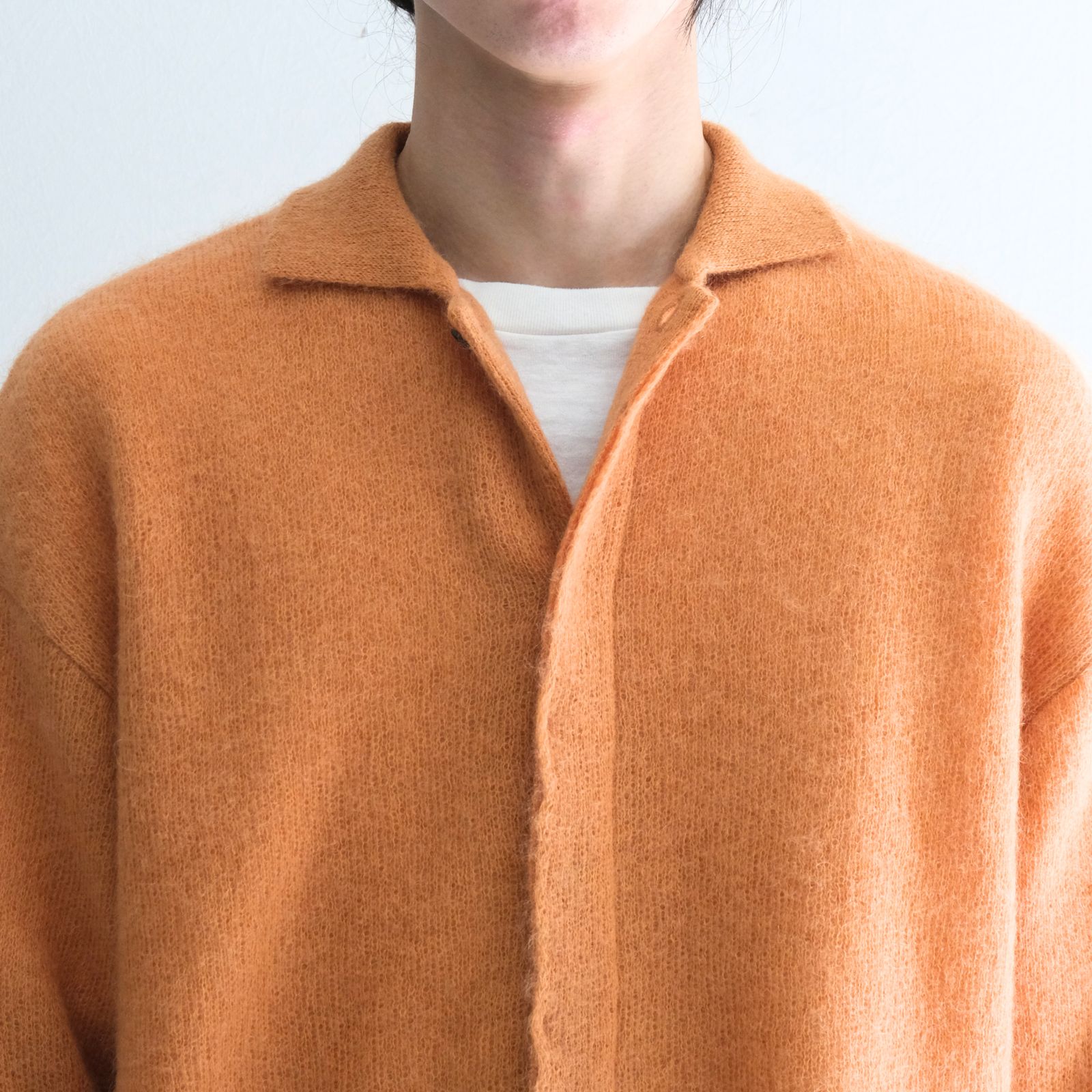 【残り1点】Kid Mohair Knit Shirts（Orange）