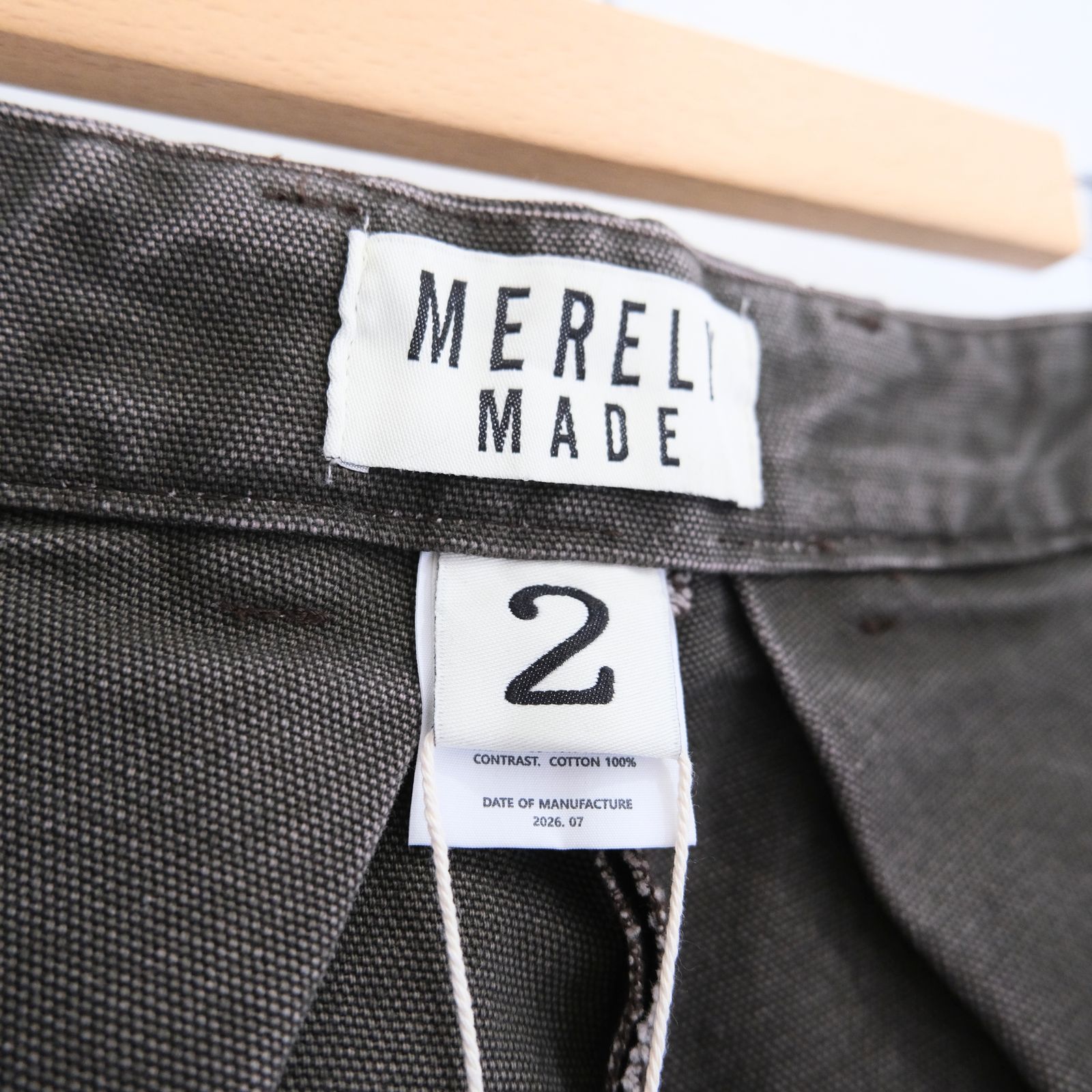 【残り1点】MERELY WASHED CANVAS FLARED PANTS（VINTAGE CAMEL）