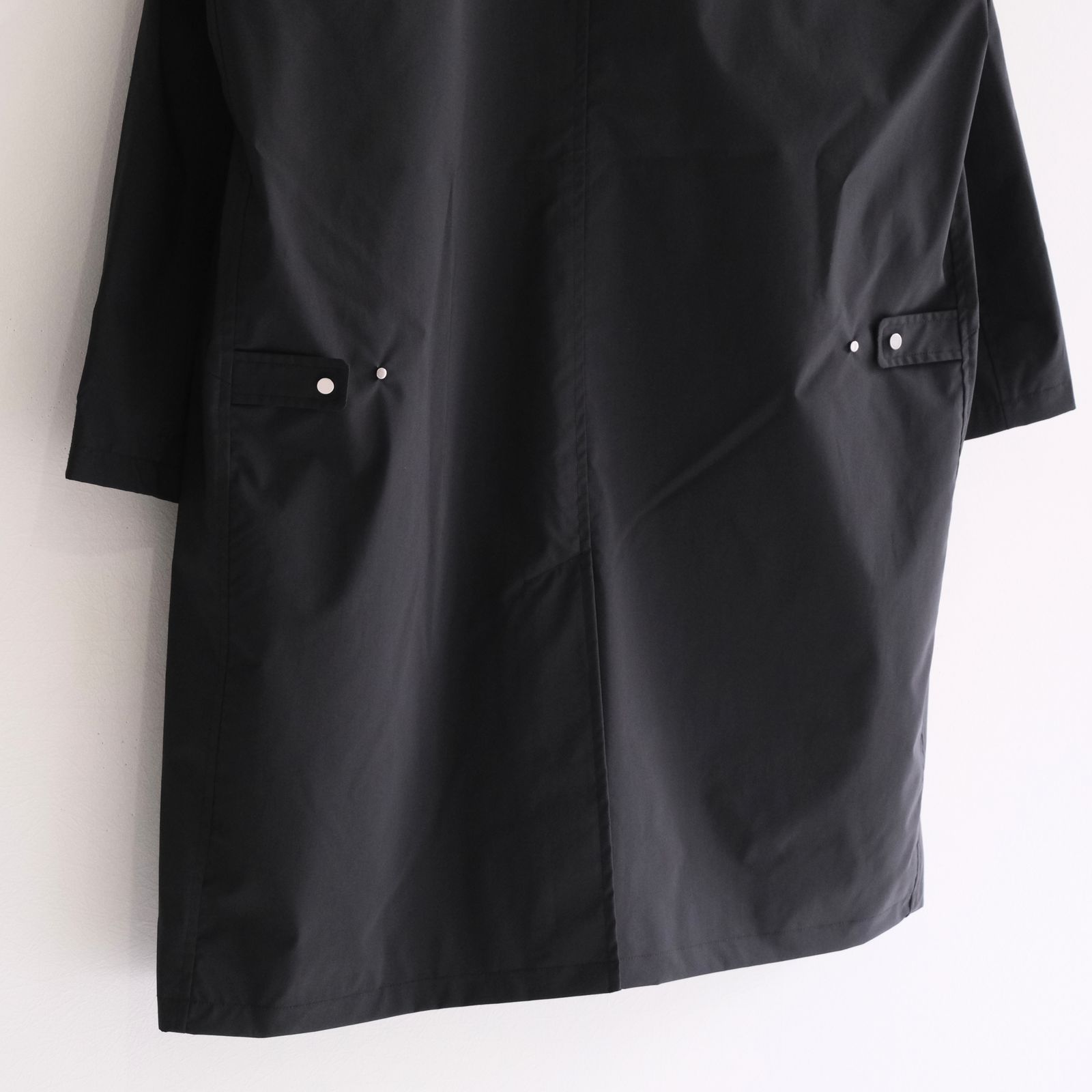 WATER RESISTANT WOOL BALMACAAN COAT（BLACK）