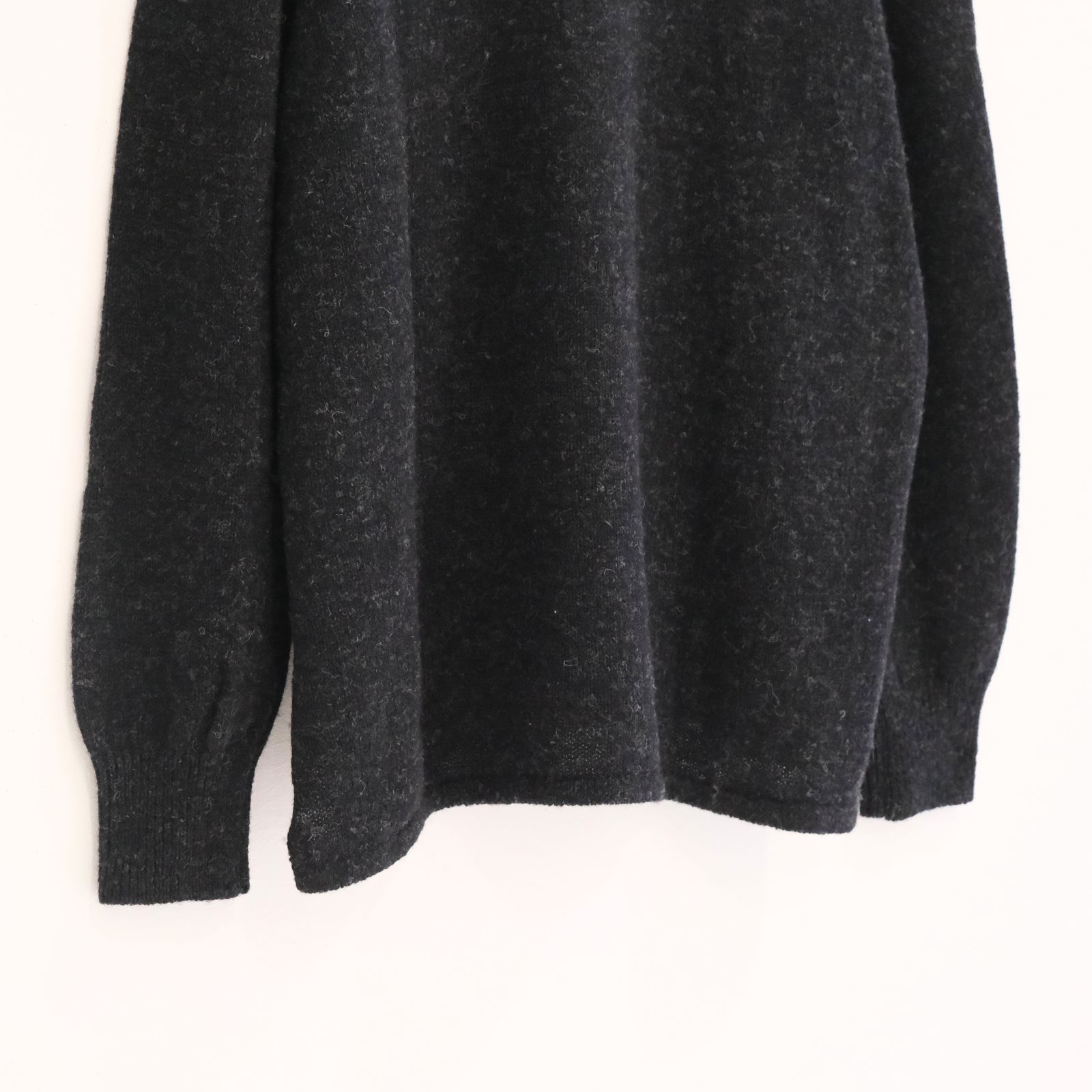 OMBRE CHECK PULLOVER KNIT SHIRTS ‐Cotton / Yak & Wool‐ / ニットシャツ / ニット / シャツ / プルオーバー /  オンブレチェック / Check