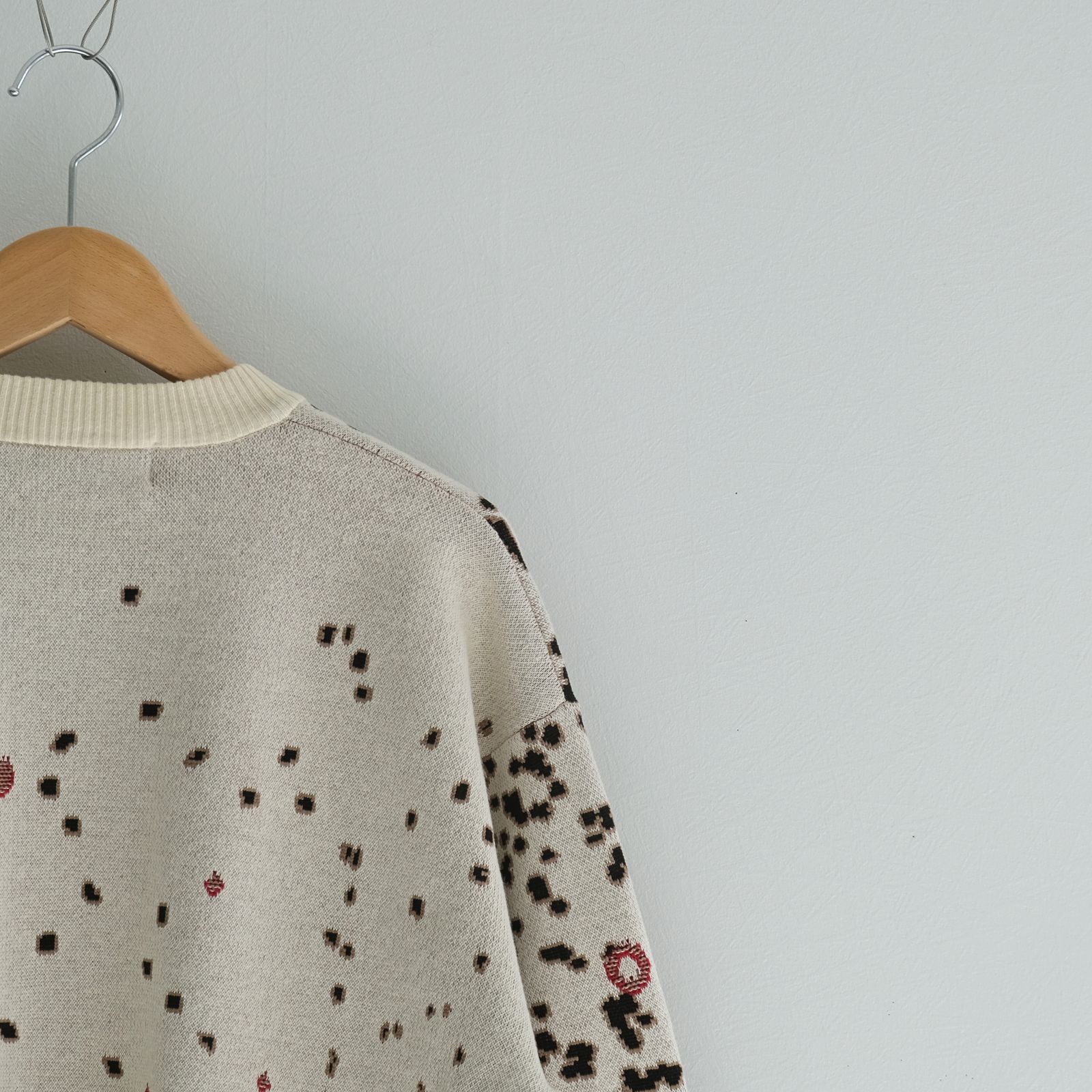 DRIP JACQUARD COTTON CREWNECK SWEATER / セーター / ジャガード織り / DULL GRAY