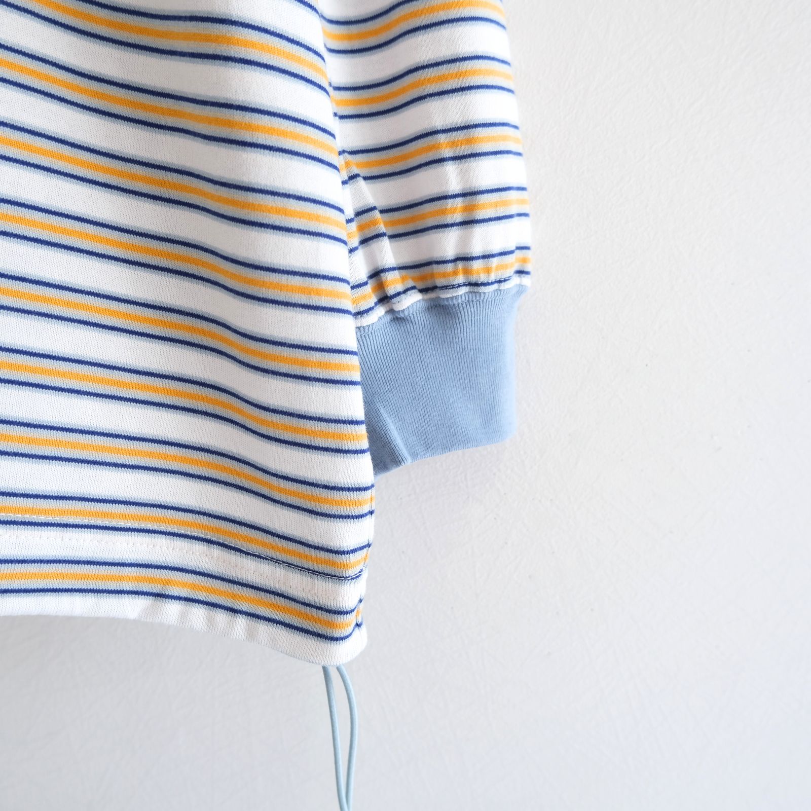 【販売開始 : 7/18 (土) 00:00~】Balloon Border Long-sleeve T-Shirt（SAX x YELLOW）