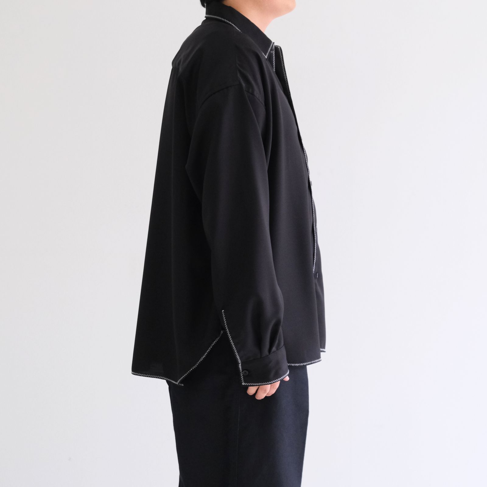 Stitch L/S Shirts / シャツ / 長袖 / Black