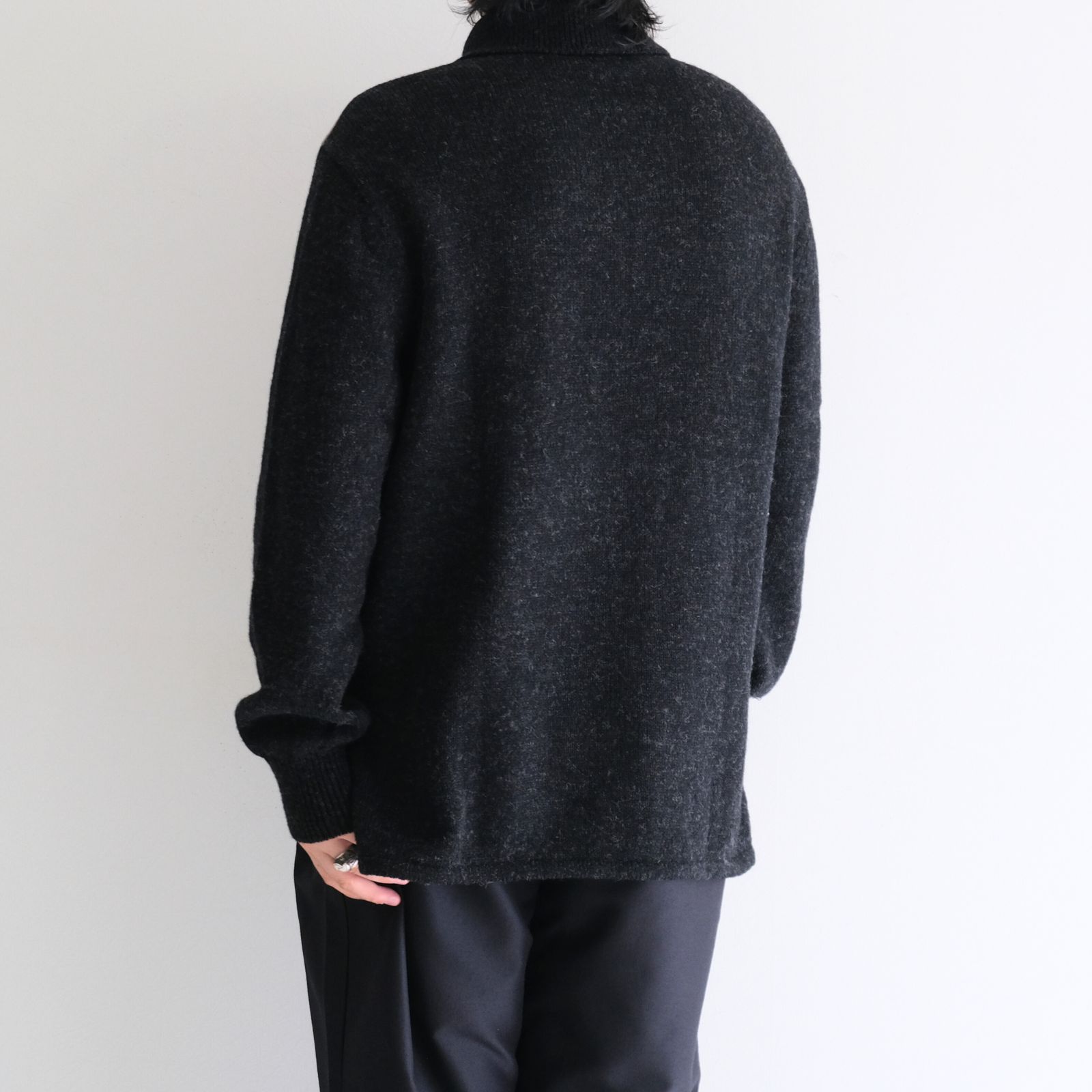 OMBRE CHECK PULLOVER KNIT SHIRTS ‐Cotton / Yak & Wool‐ / オンブレチェックプルオーバーニットシャツ ‐コットン/ヤク＆ウール‐（Check）