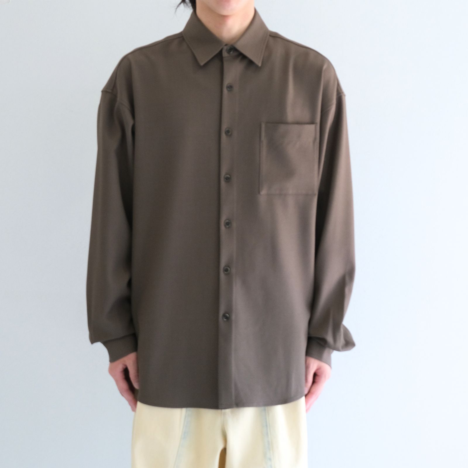 MERELY US LAZY OVERSHIRT / MERELY US レイジーオーバーシャ​​ツ（DARK TAUPE）
