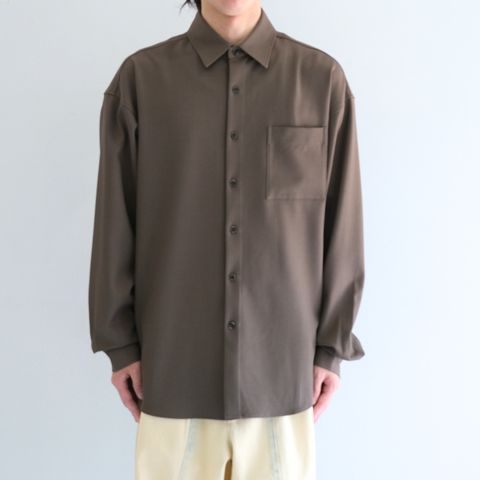 MERELY US LAZY OVERSHIRT / MERELY US レイジーオーバーシャ​​ツ（DARK TAUPE）