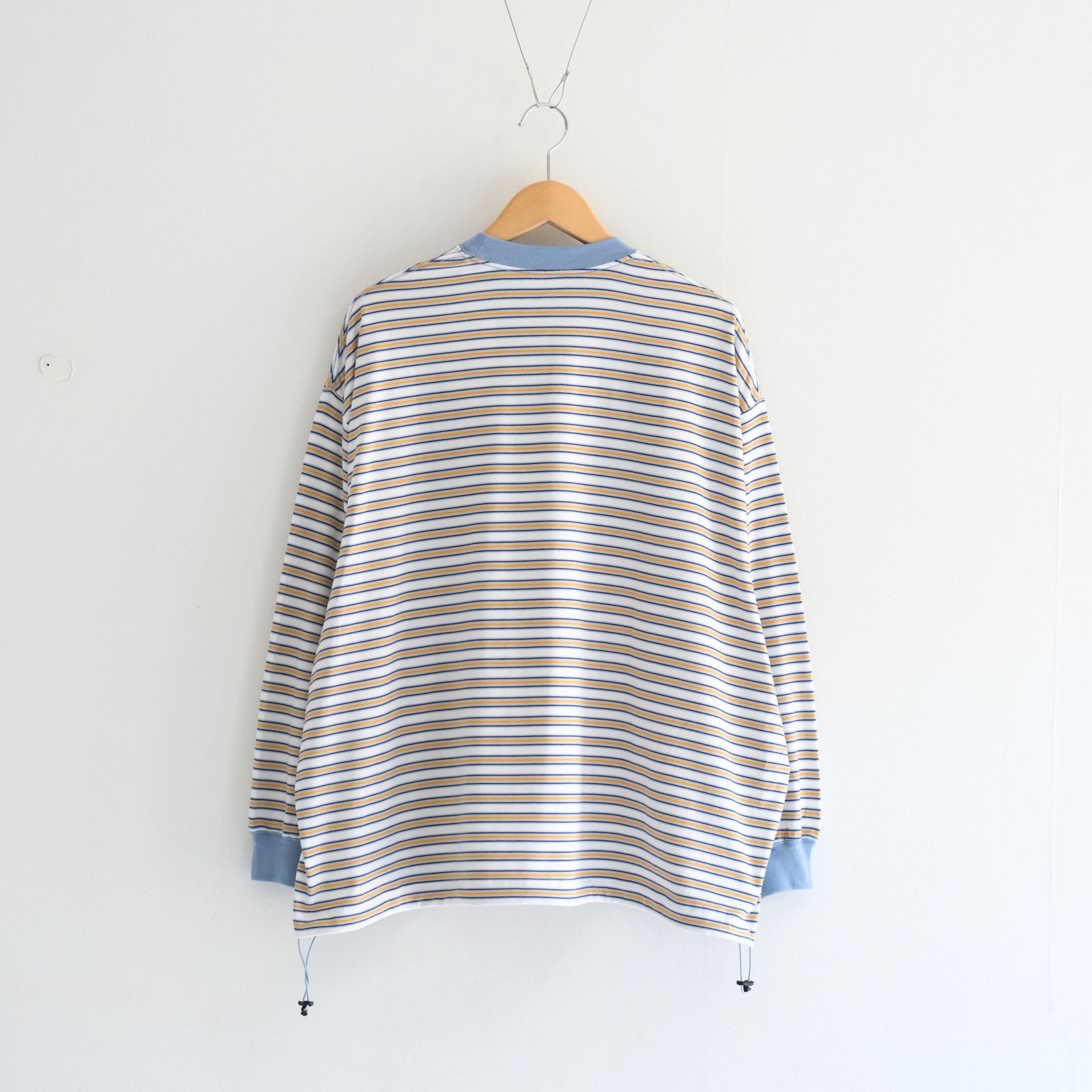 【販売開始 : 7/18 (土) 00:00~】Balloon Border Long-sleeve T-Shirt（SAX x YELLOW）