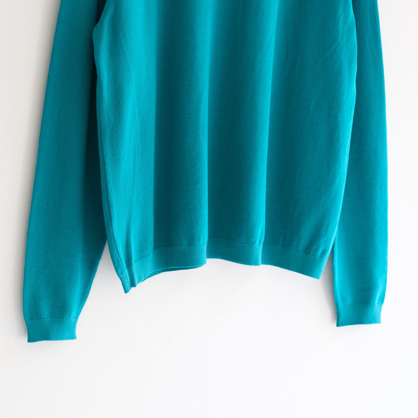 TWISTED COTTON KNIT PULLOVER / ニット / コットン / PEACOCK GREEN