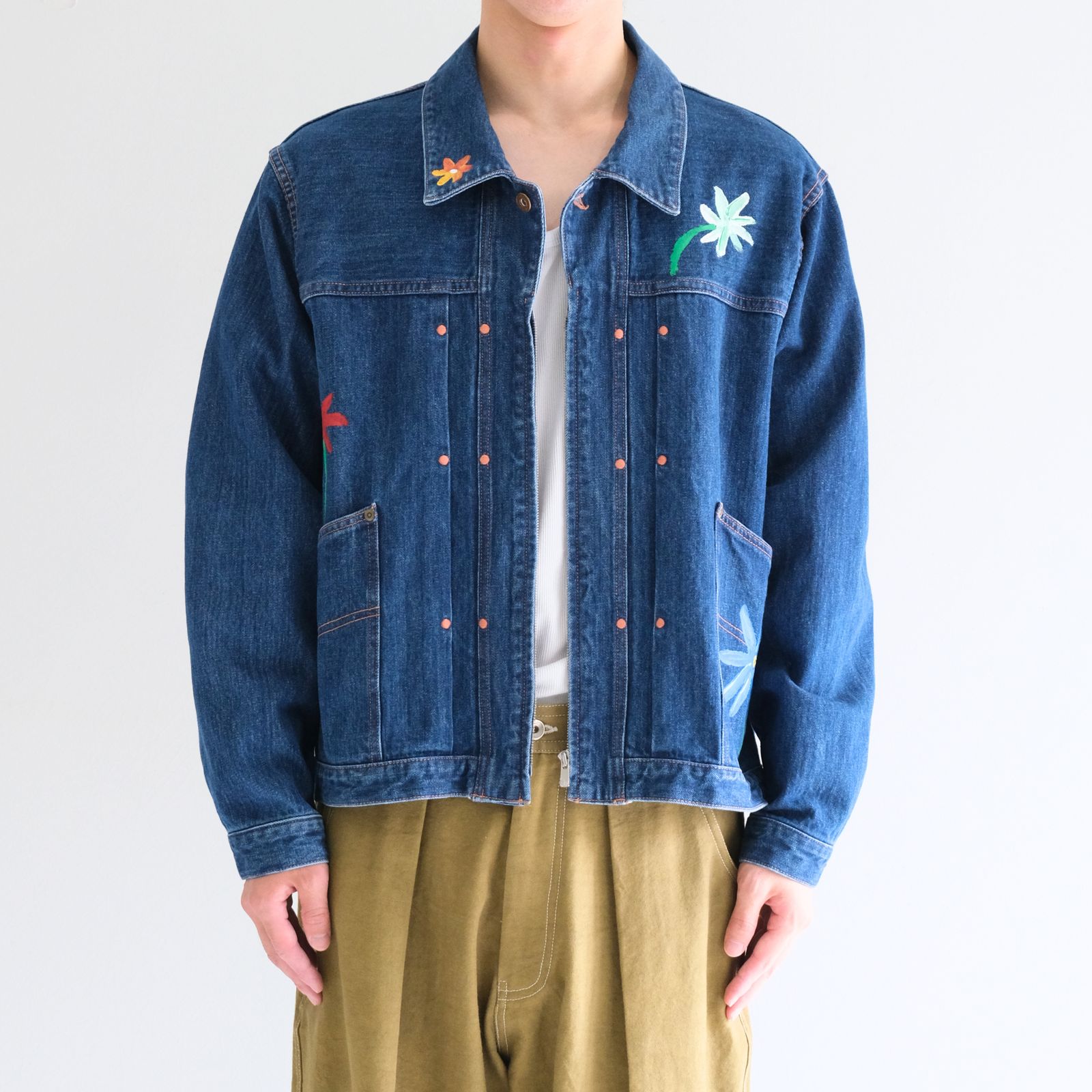 "ROEBUCK" Type-50s Hand Painted Jacket feat. MIO YAMAMOTO / 「ROEBUCK」タイプ50s ハンドペイントジャケット feat. ミオ ヤマモト（BLUE）