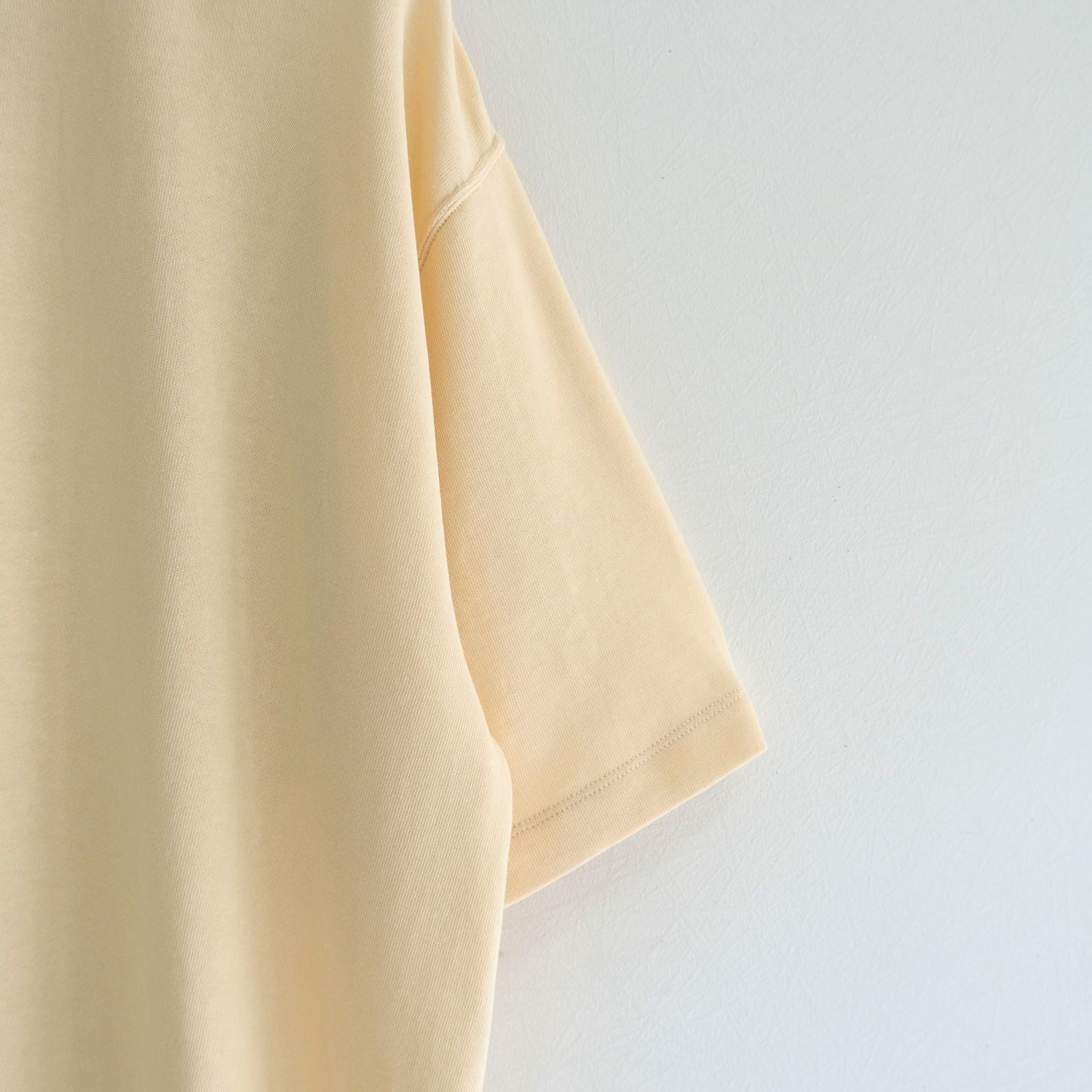 SOFT DRY SHORT LOOP TERRY SWEAT TEE （YELLOW BEIGE）