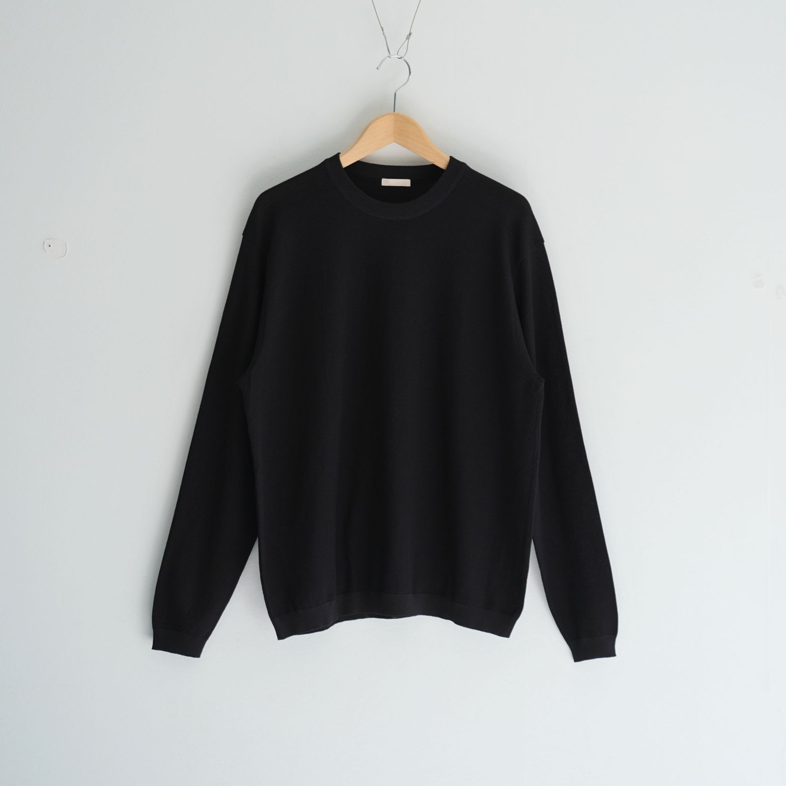 TWISTED COTTON KNIT PULLOVER / ニット / コットン / BLACK