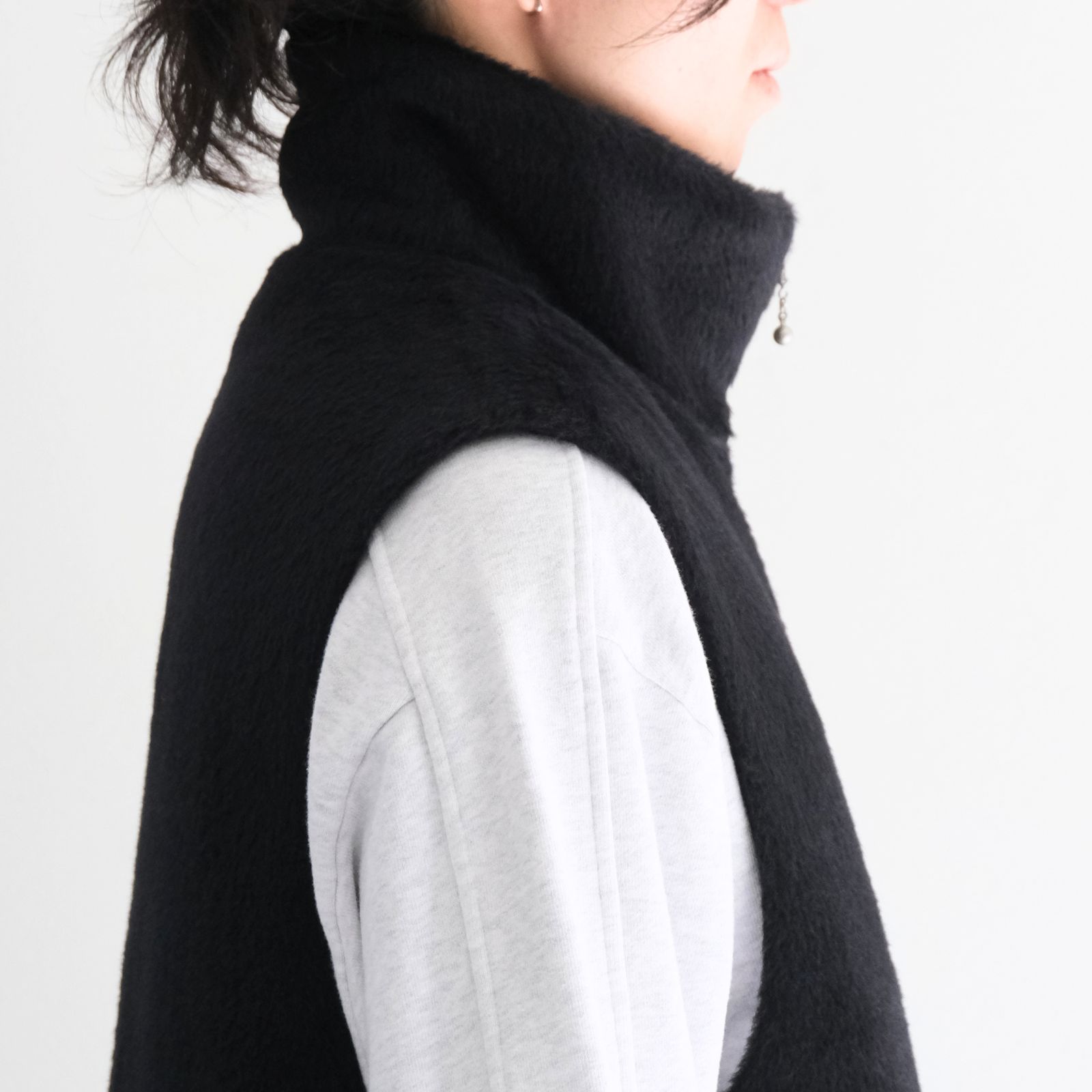【残り1点】MERELY SURI ALPACA INUIT FUR VEST（BLACK MINK）