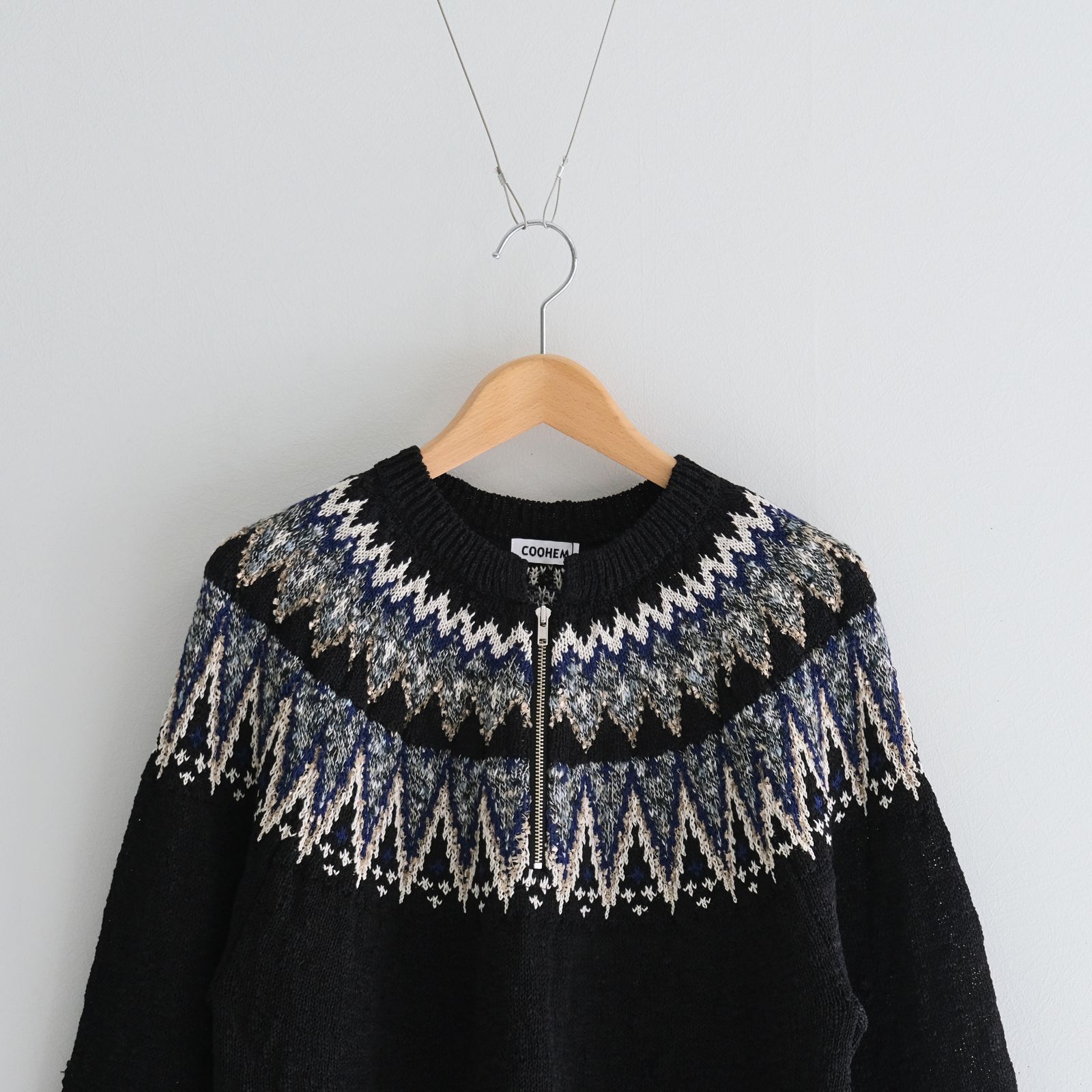 COOHEM - SUMMER NORDIC KNIT P/O / ニット / 擬麻コットン