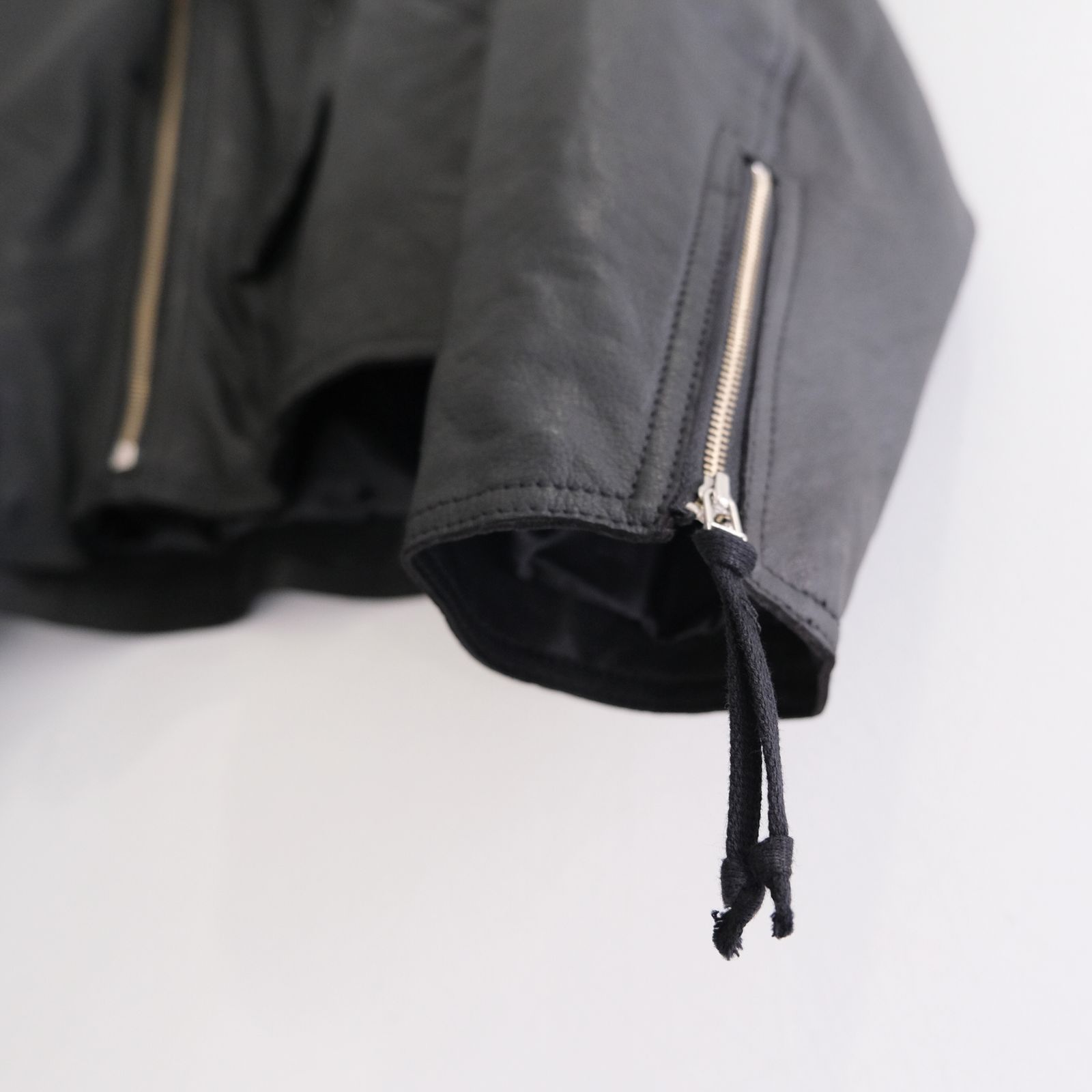 COW SKIN BAGGY RIDER JACKET / SandWaterr × CCU / ジャケット / レザージャケット / ライダース / COW SKIN / 牛革 / BLACK