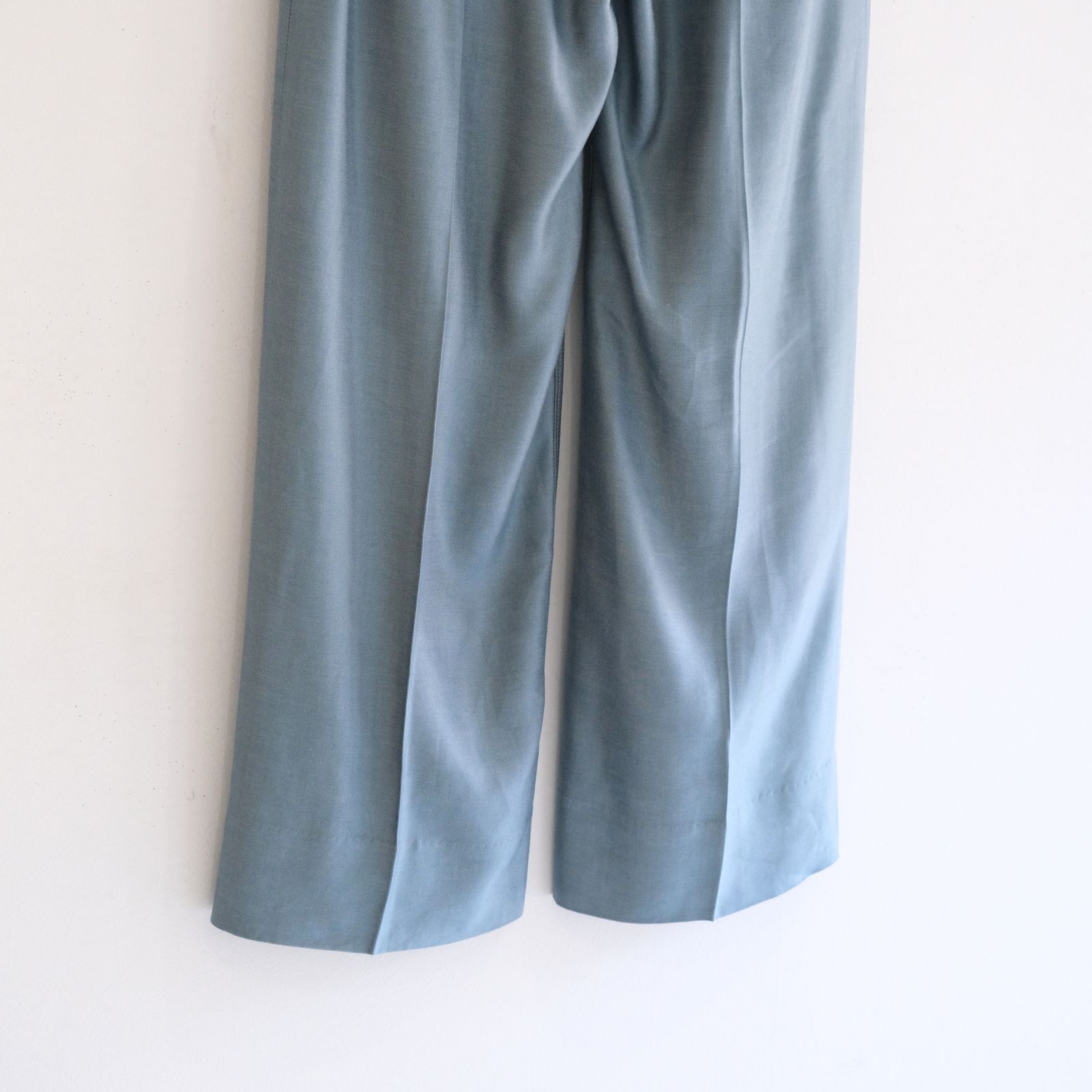 【残り1点】WIDE EASY FLARE TROUSERS  - Heavy Cupra -（Blue）