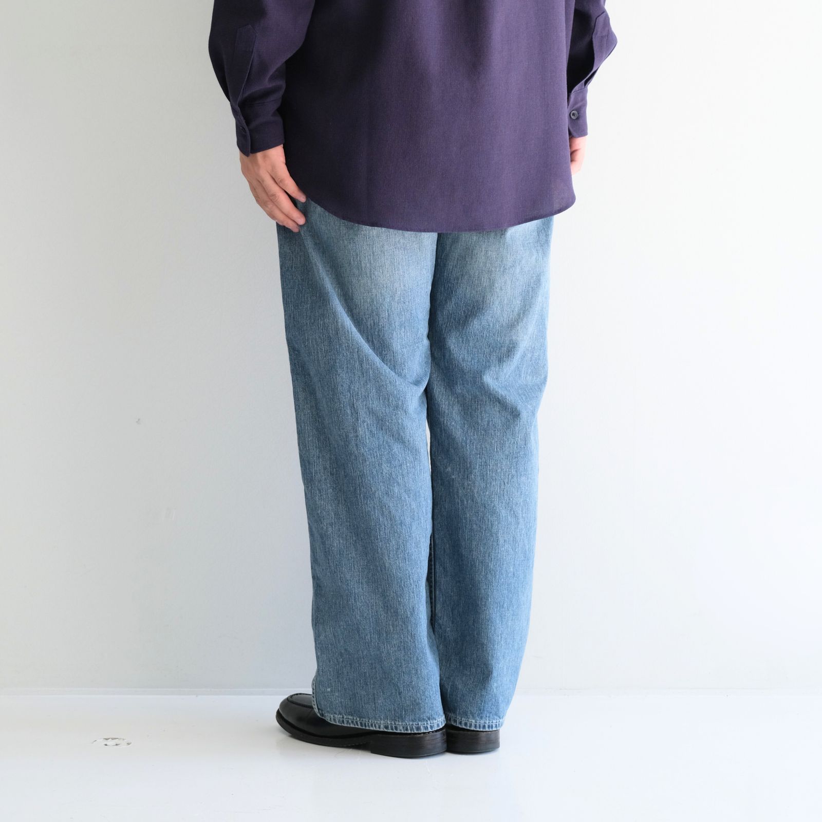 VINTAGE FADED LIGHT DENIM PAINTER PANTS / デニム / ペインターパンツ /  FADED BLUE