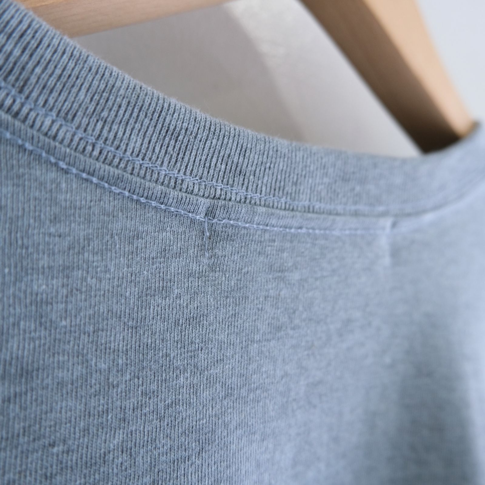 WRAP AROUND POCKET TEE L/S - Raffy plainstitch - / ロンT / ロングスリーブTシャツ / ラフィー / Blue