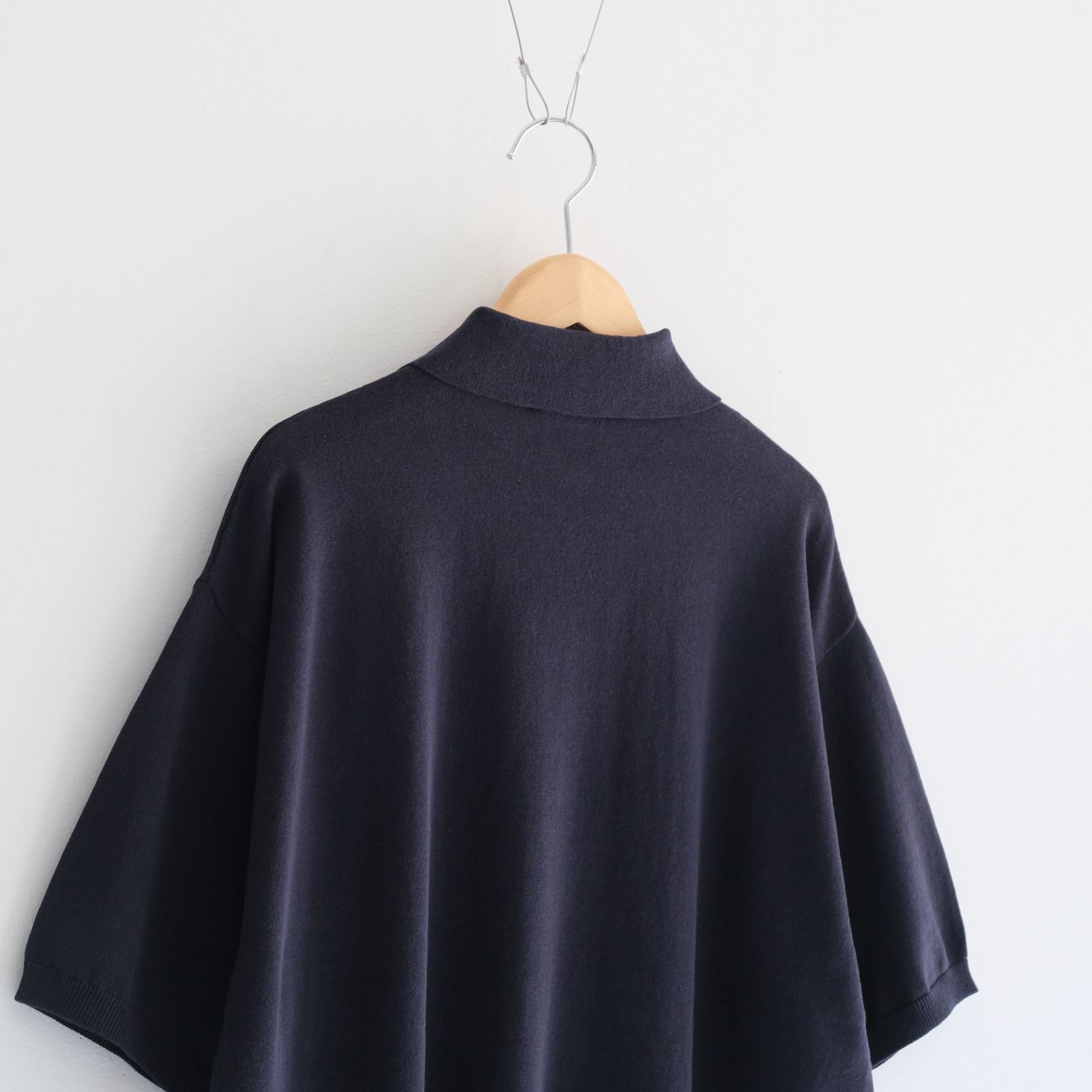 Knitted Polo Shirt /  ニット ポロ シャツ（NAVY）