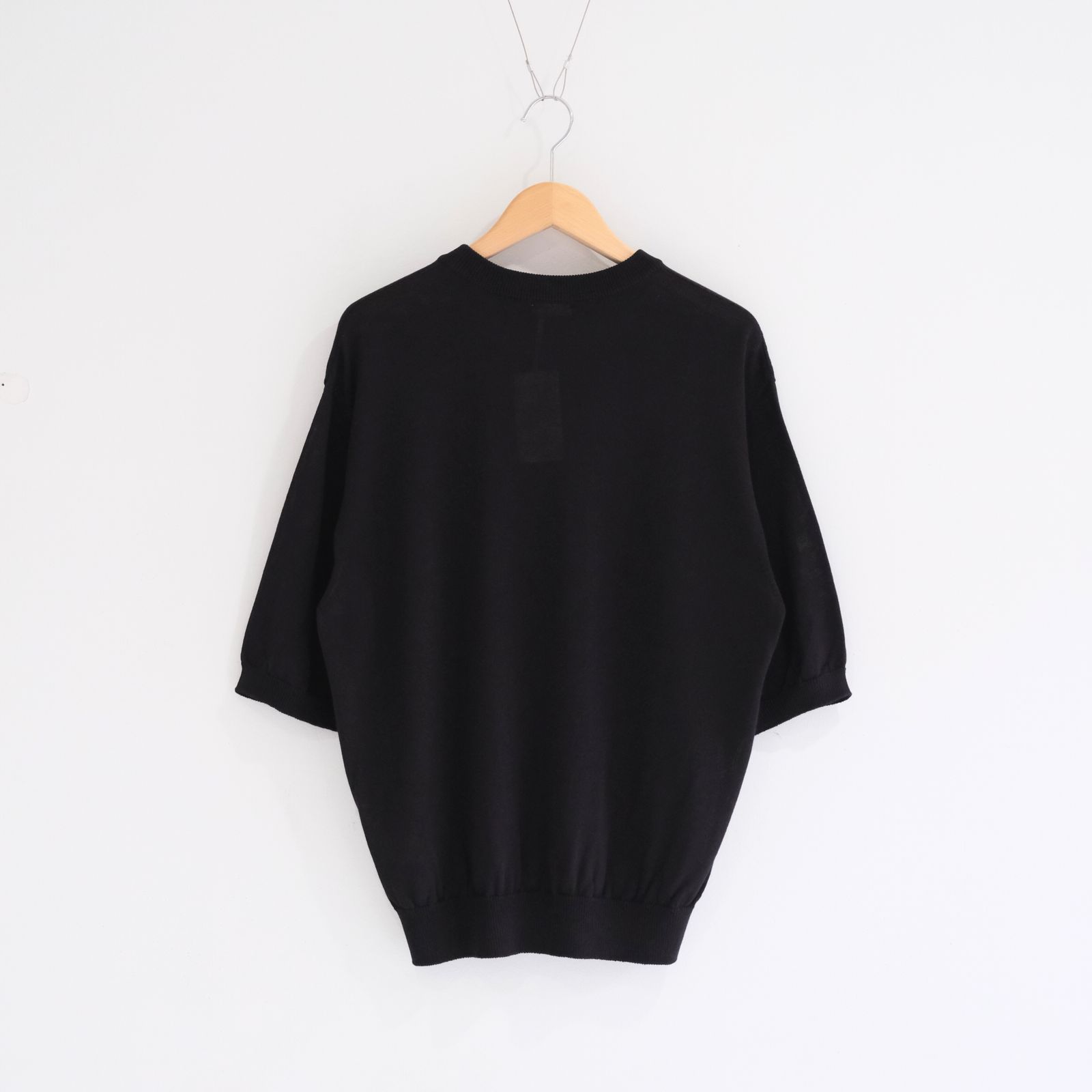 Wide knit T-Shirt / ワイド ニット Tシャツ（Black）