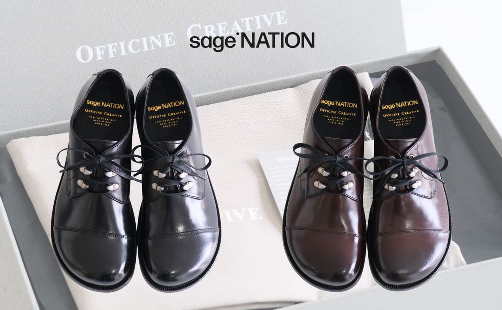 【sage NATION / セイジネーション】sage NATIONとして一作目のフットウェア（Officine Creative × sage NATION Exclusive Shoes）