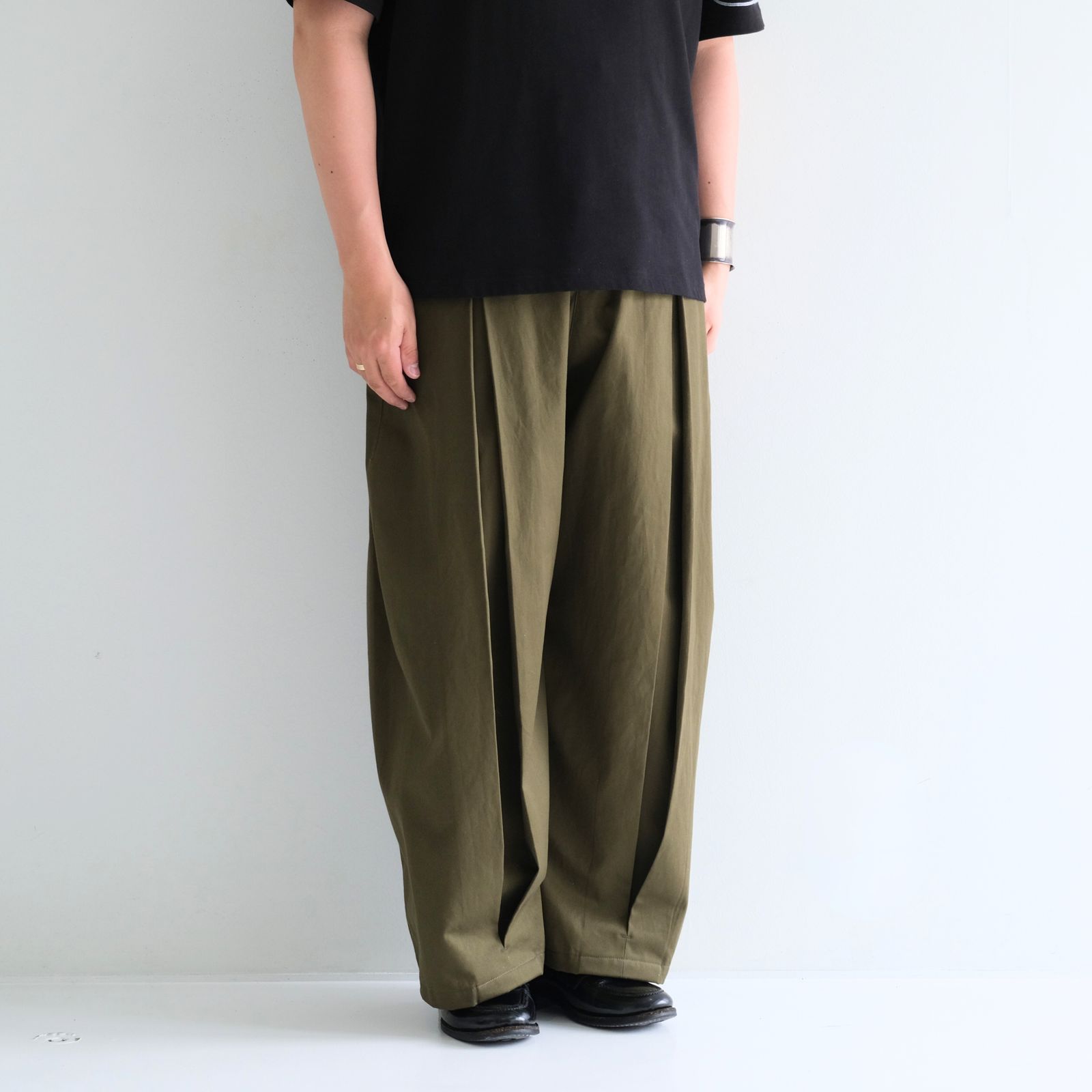 sage NATION BOX PLEAT TROUSER 