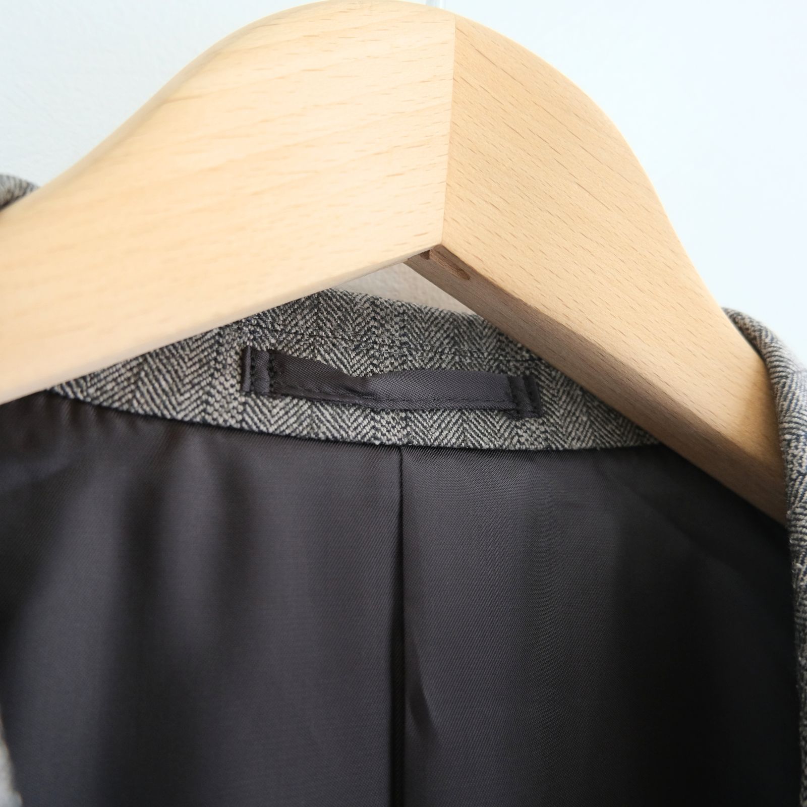 【残り1点】W/S HERRINGBONE STRIPE DB JKT（TAUPE GREY）