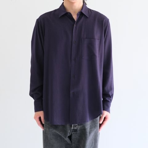RAYON LINEN CHECK SHIRT / レーヨンリネンチェックシャツ（BLUE / BROWN）
