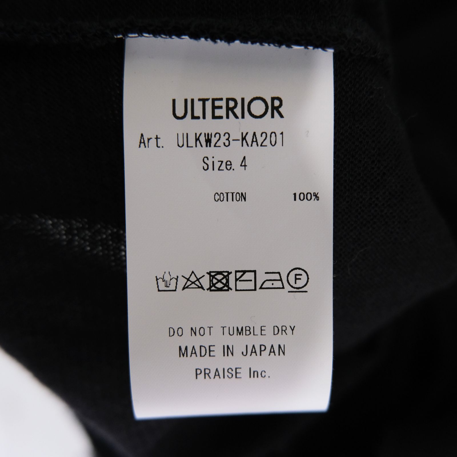 TWISTED COTTON KNIT PULLOVER / ニット / コットン / BLACK