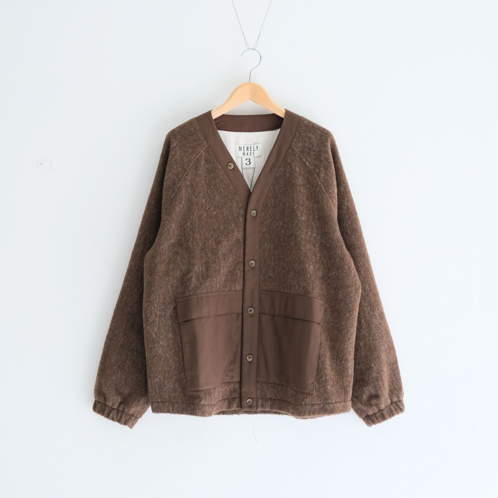 MERELY PREMIUM WOOL BLEND MELTON BERKUT CARDIGAN / カーディガン / VAN DYKE BROWN