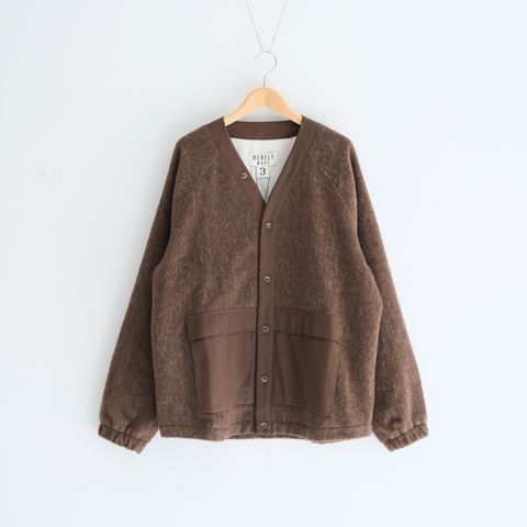 MERELY PREMIUM WOOL BLEND MELTON BERKUT CARDIGAN / カーディガン / VAN DYKE BROWN