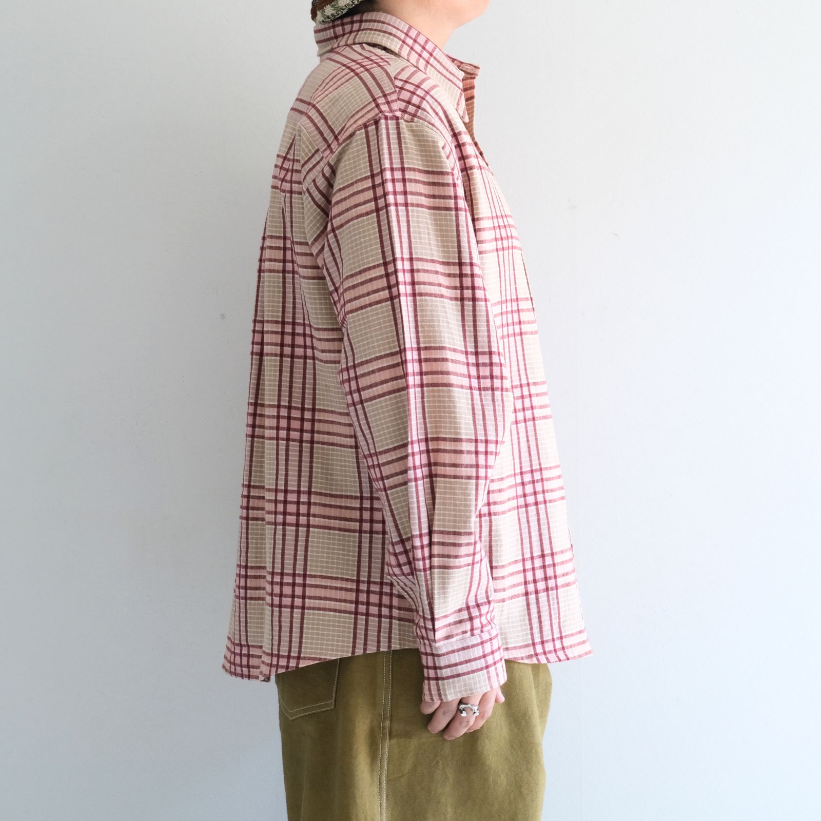 PLANE SHIRT / プレーンシャツ（FLORA CHECK HANDLOOM）