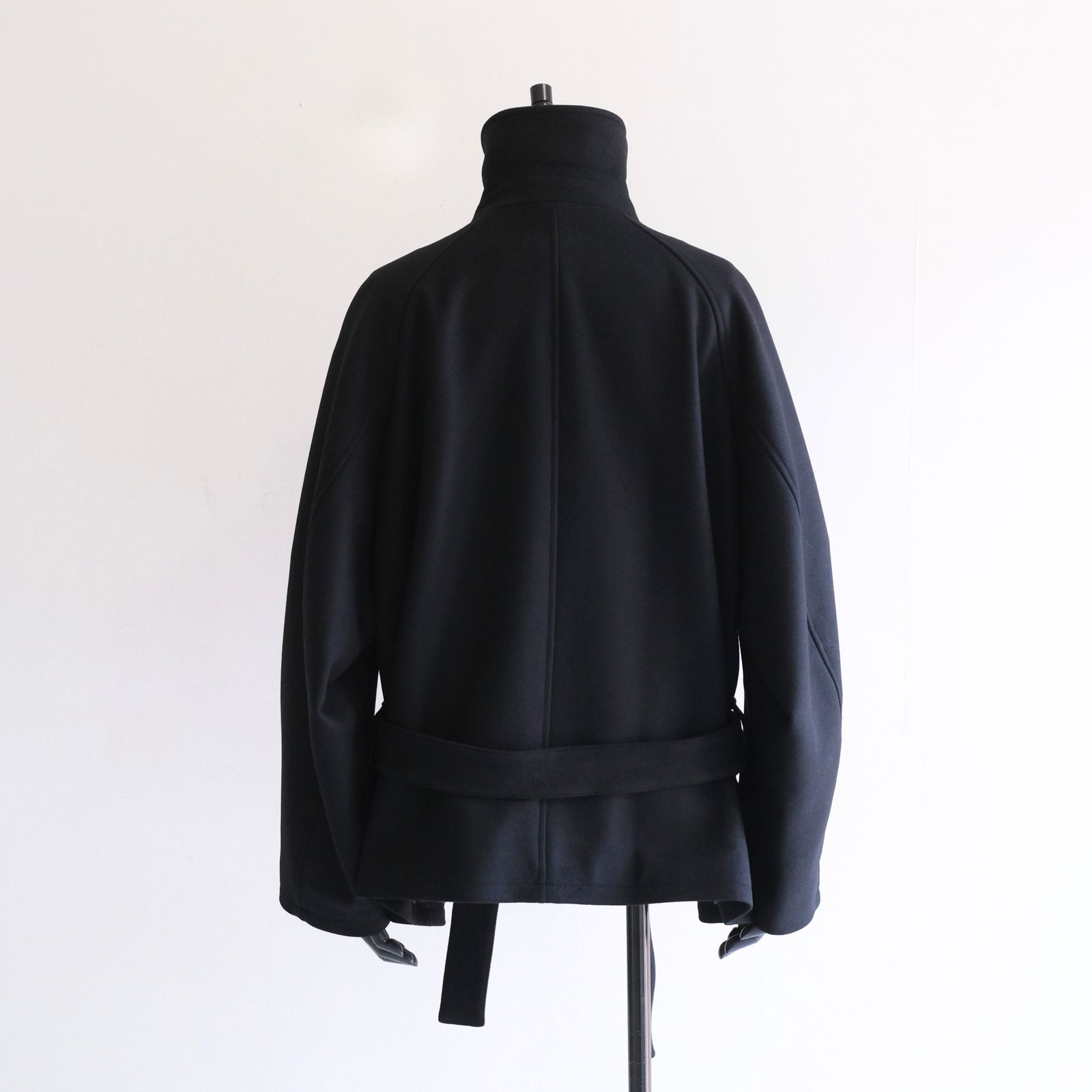【残り1点】Wool Raglan Pea Coat（Black）