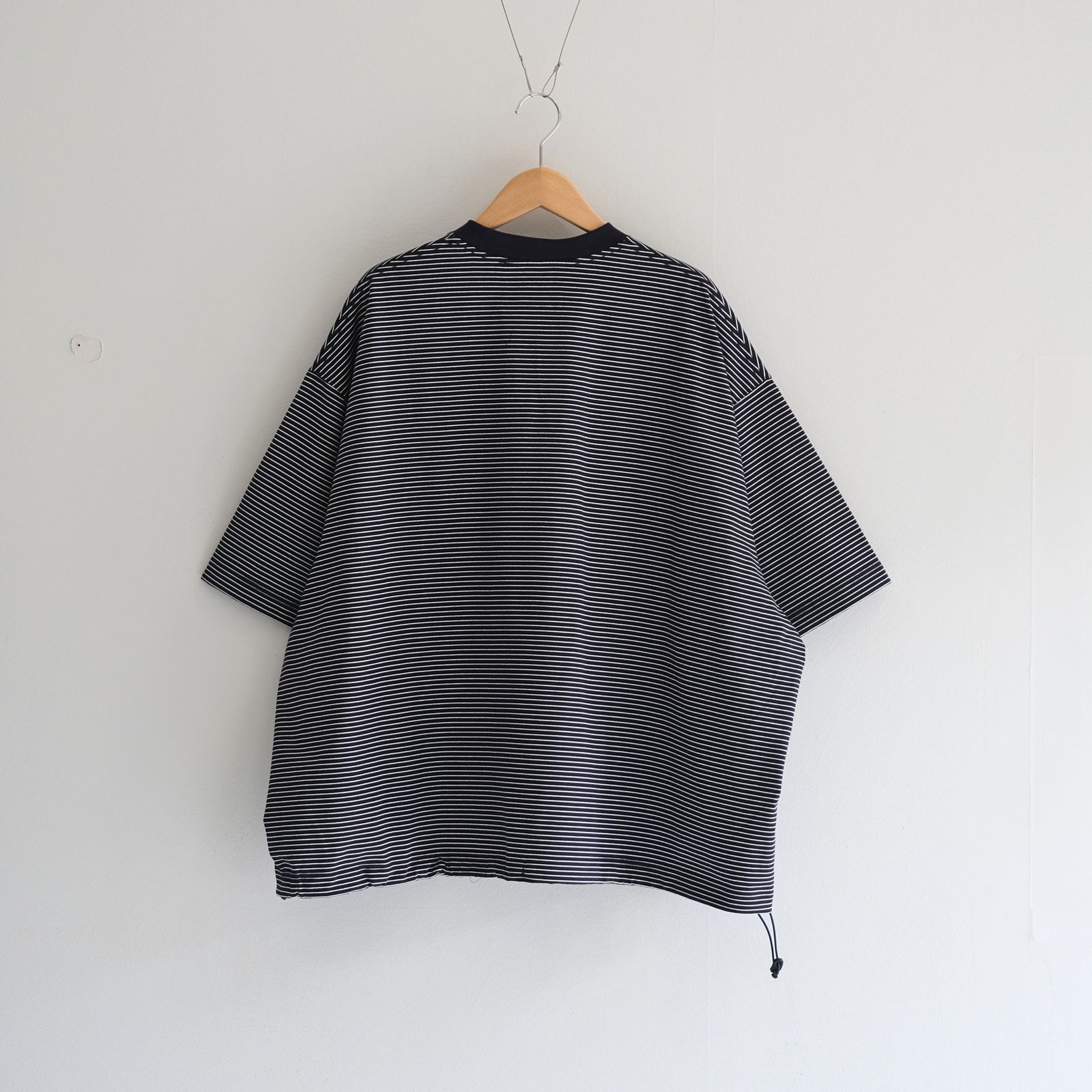 BALLOON BORDER SHORT SLEEVE T-SHIRT / Tシャツ / バルーン / ボーダー / NAVY × WHITE
