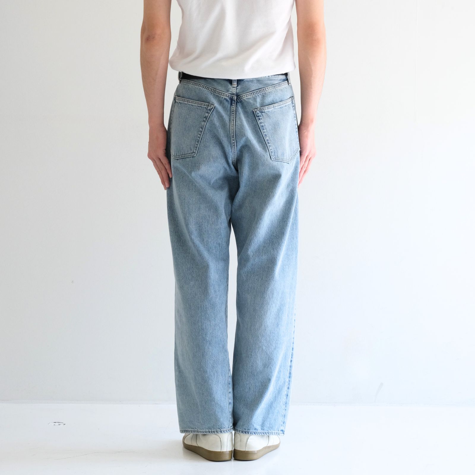 VINTAGE WASHED SELVEDGE DENIM 5P PANTS / ヴィンテージウォッシュドセルビッジデニム5Pパンツ（FADED BLUE）