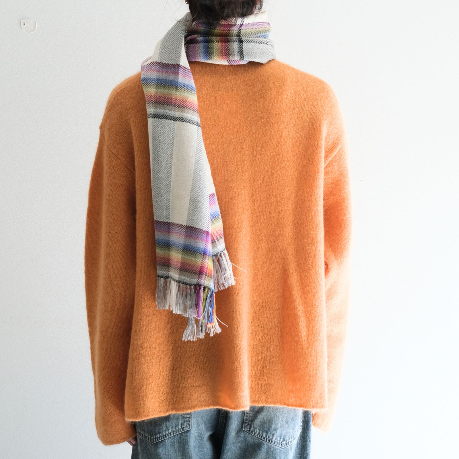 【残り1点】Multi Coloured Scarf（White）