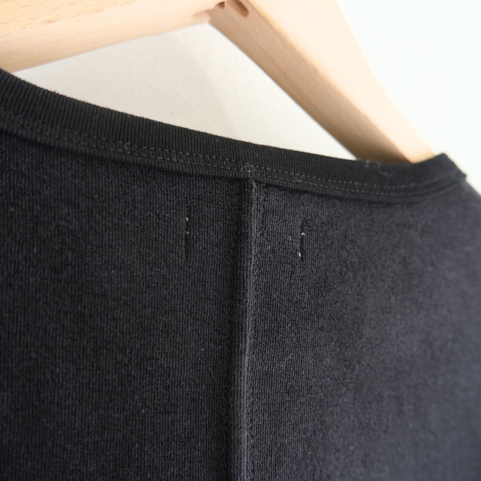 Organic cotton pile - Wim / ヘンリーネック / ロンT / Mat black