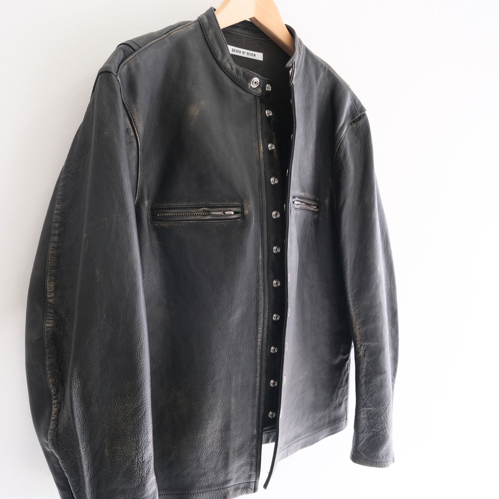 LEATHER RIDERS JACKET ‐Cow Heavy Vintage finish‐ / ジャケット / レザージャケット /  ライダースジャケット / Cow leather / 牛革 / Black
