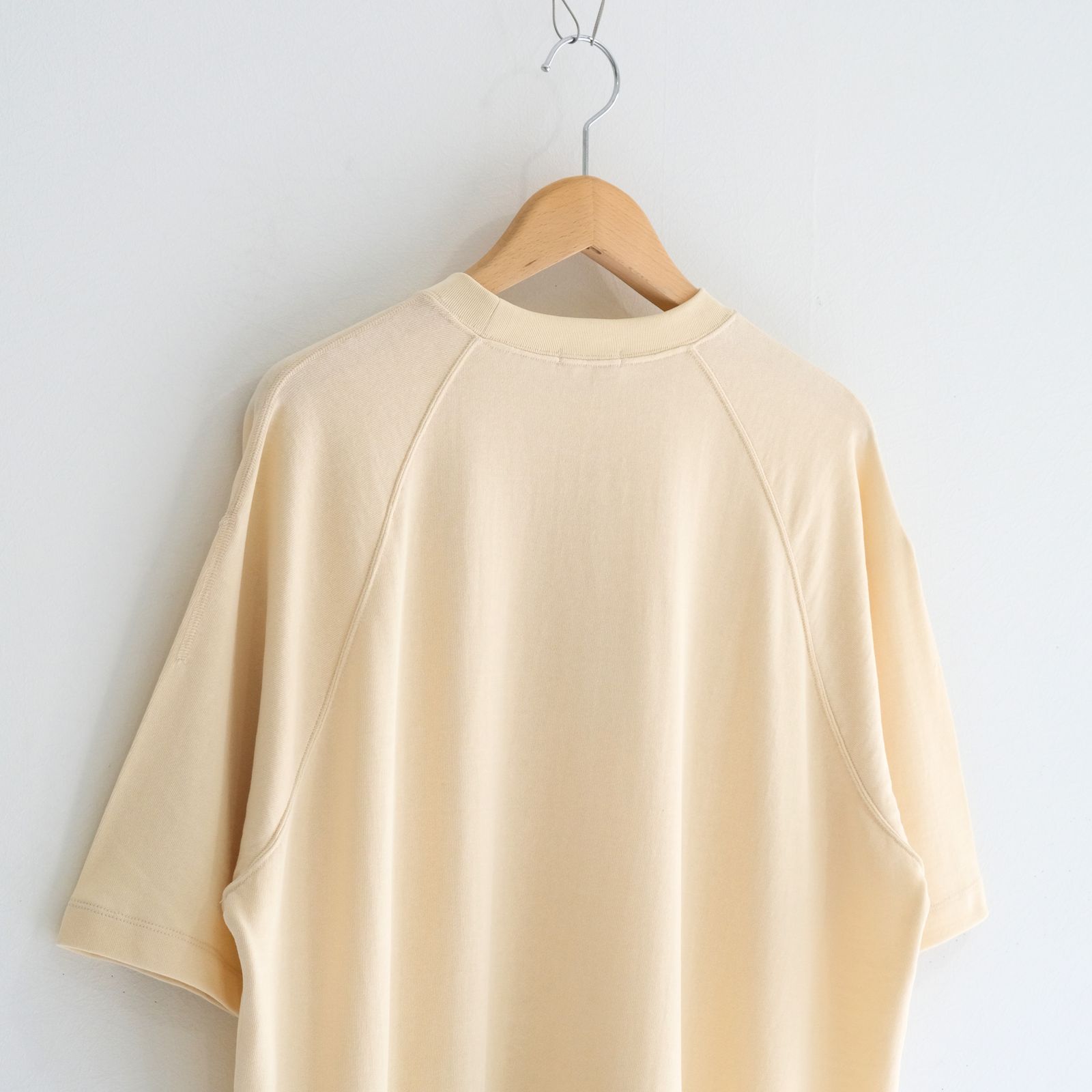 SOFT DRY SHORT LOOP TERRY SWEAT TEE （YELLOW BEIGE）
