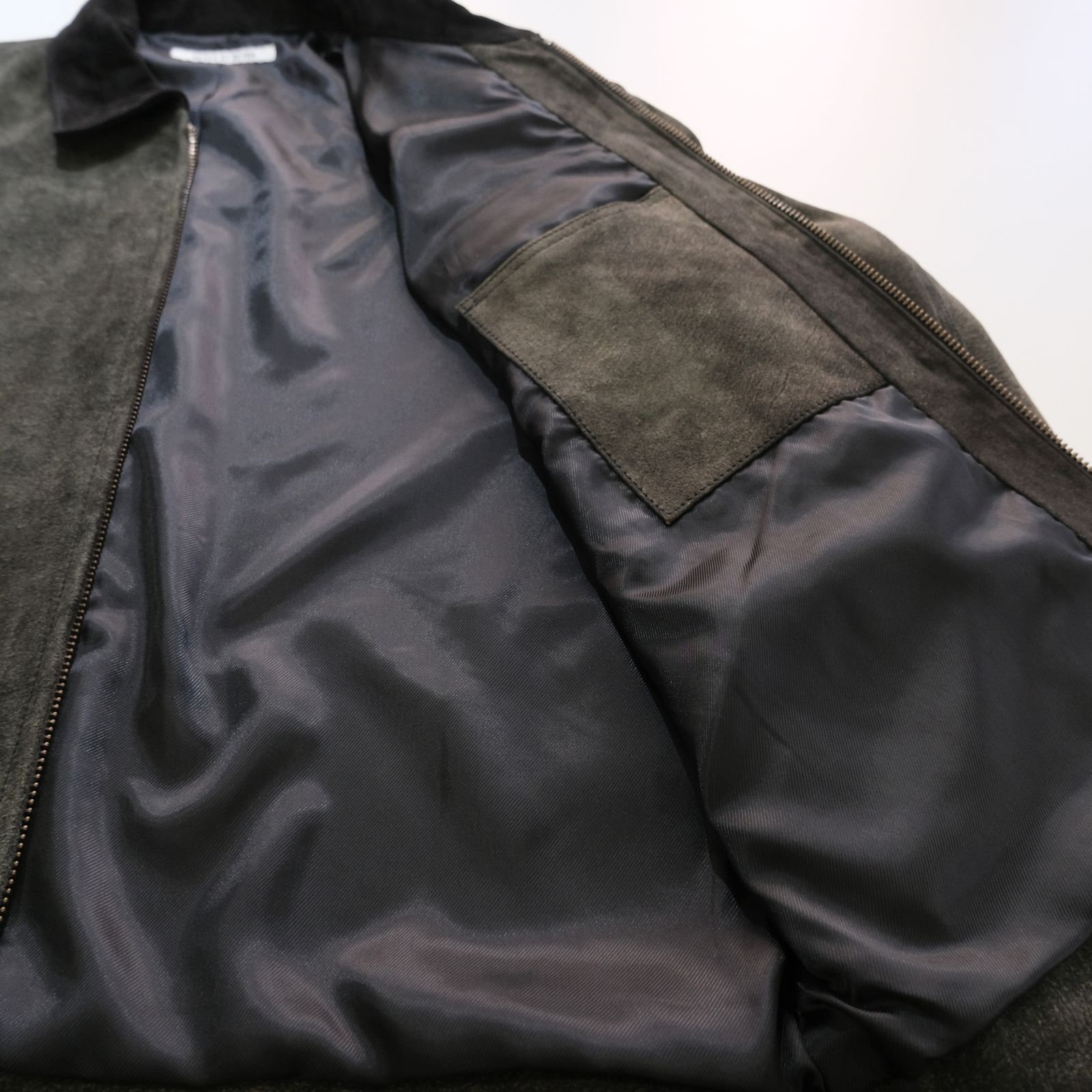 LEATHER DETROITJACKET ‐Goat suede Antique finish‐ / レザージャケット / ゴートレザー / アンティーク加工 / Black
