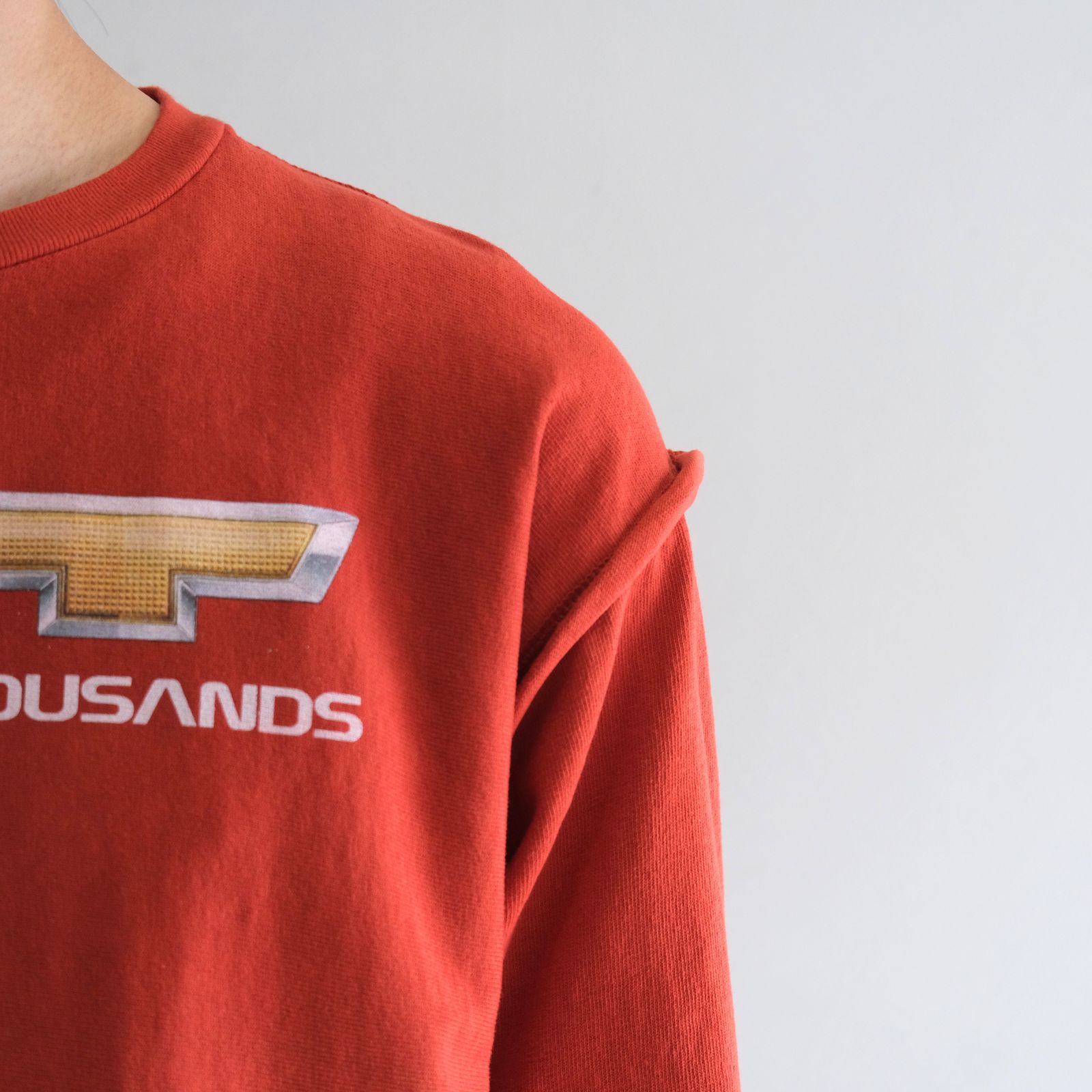 DETROIT LOGO CUTOFF LS TEE（VERMILION）
