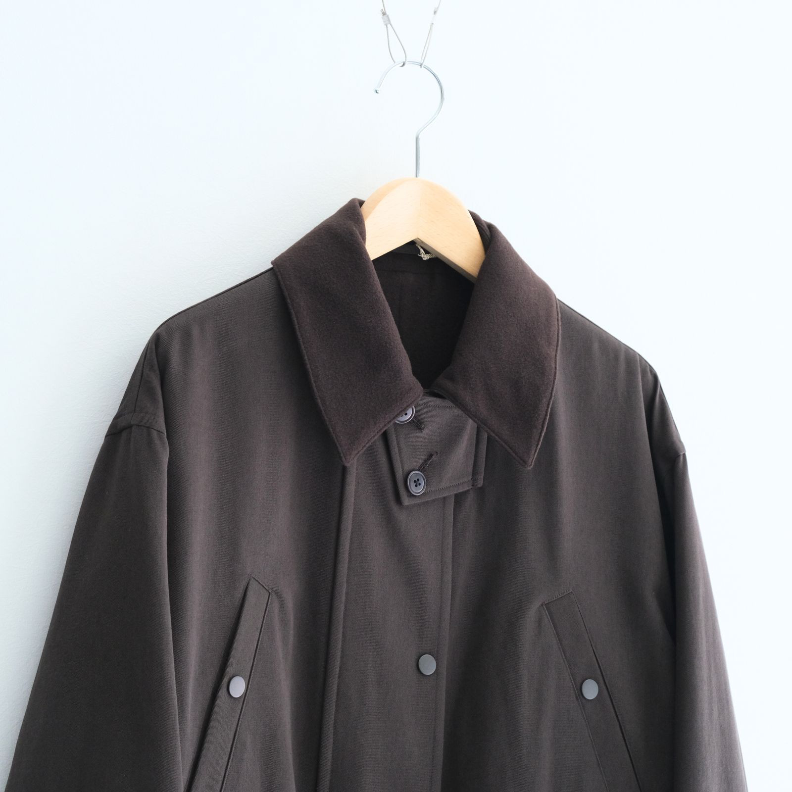 WASHED VINTAGE TWILL MIL-COAT / ジャケット / DARK BROWN