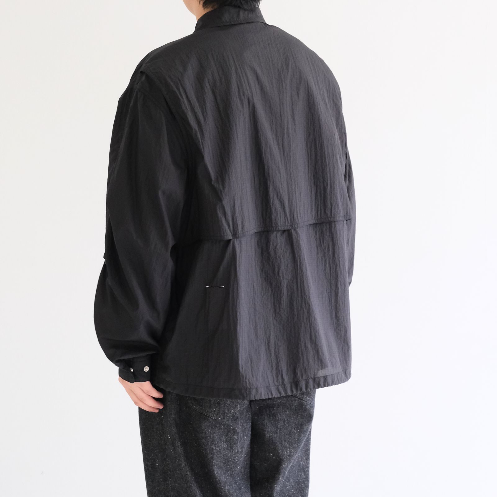 Photographer L/S Shirt Jacket / シャツジャケット / ナイロン / BLACK
